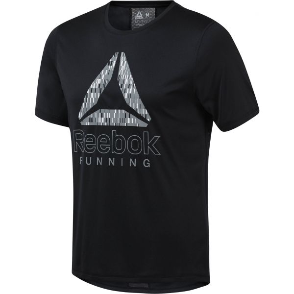 Reebok RUNNING ESSENTIALS GRAPHIC TEE черно S – Мъжка тениска за бягане 1580154