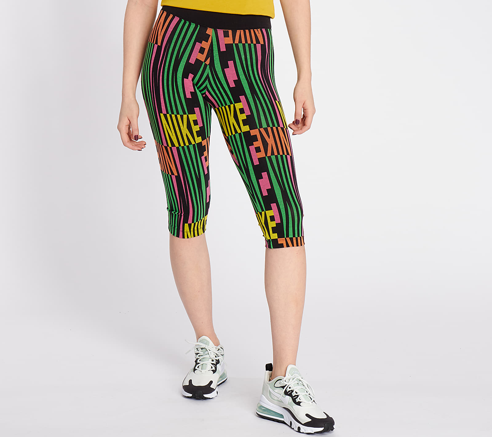 Дънки и панталони Nike Sportswear Leggings Peace Pack Capri Black/ Green Spark 50632_S