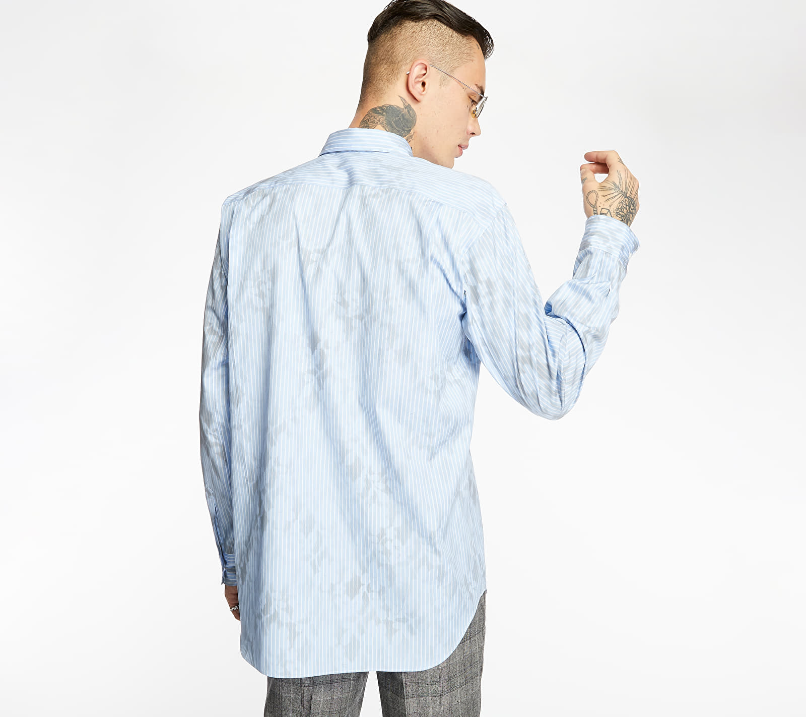 Ризи Comme des Garçons SHIRT Striped Long Sleeve Shirt Blue 51624_S