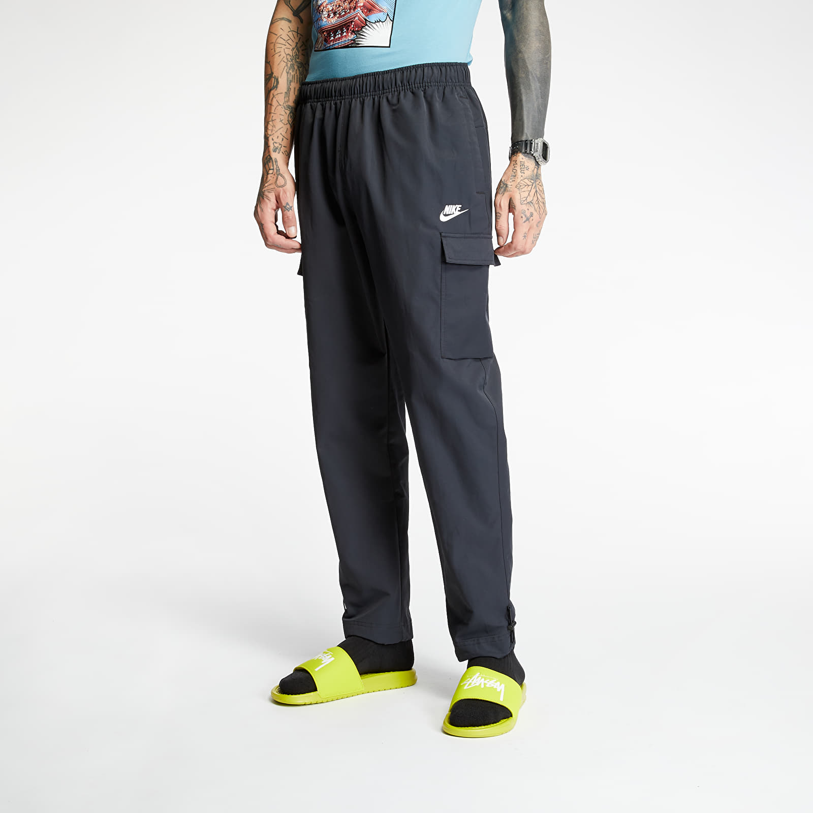 Дънки и панталони Nike Sportswear Woven Pants Black/ White 61690_XL