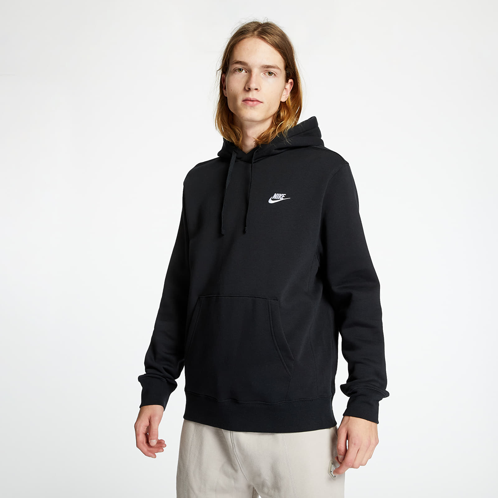 Суичъри и пуловери Nike Sportswear Club Fleece Pullover Hoodie Black/ Black/ White 85273_M