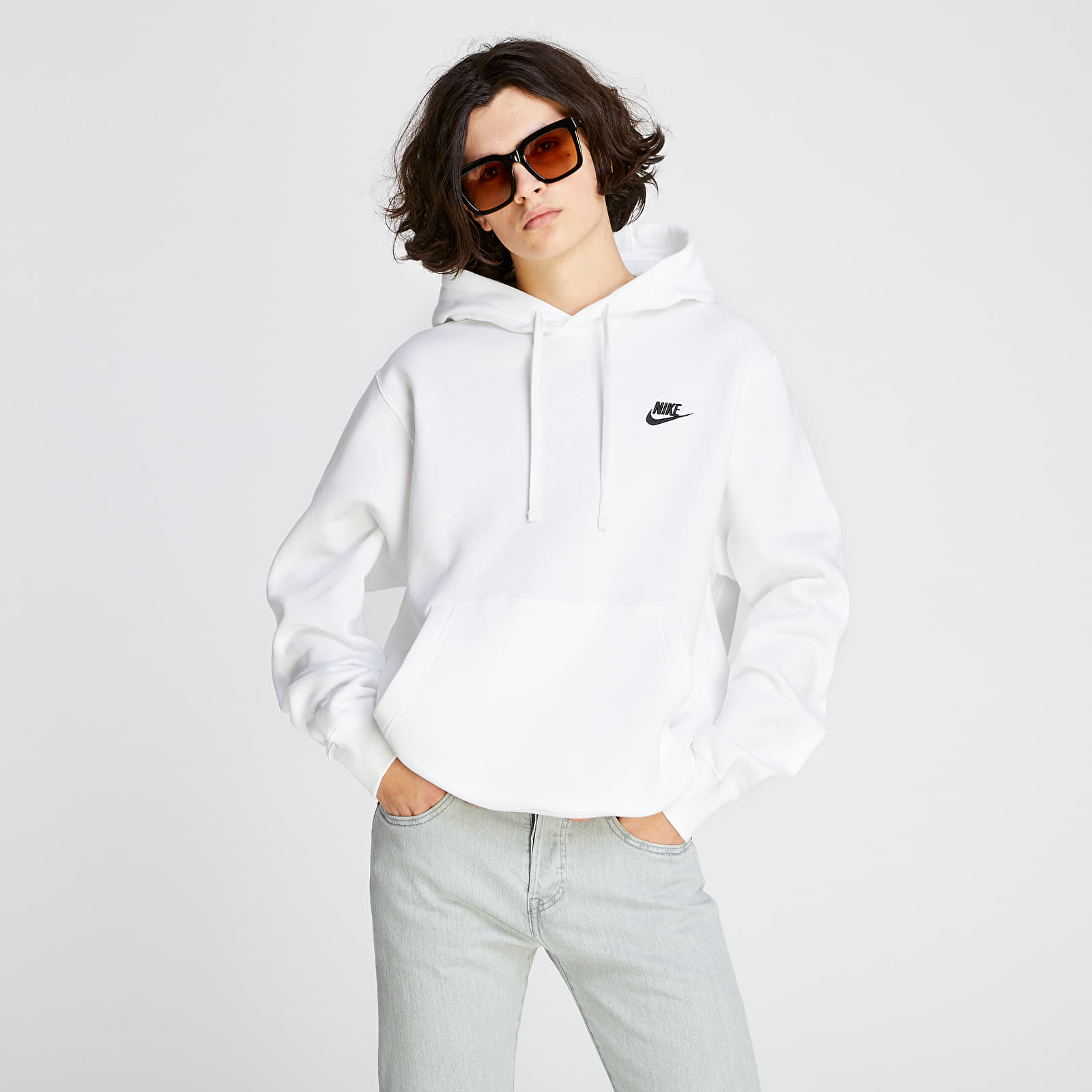 Суичъри и пуловери Nike Sportswear Club BB Hoodie White/ White/ Black 85291_M
