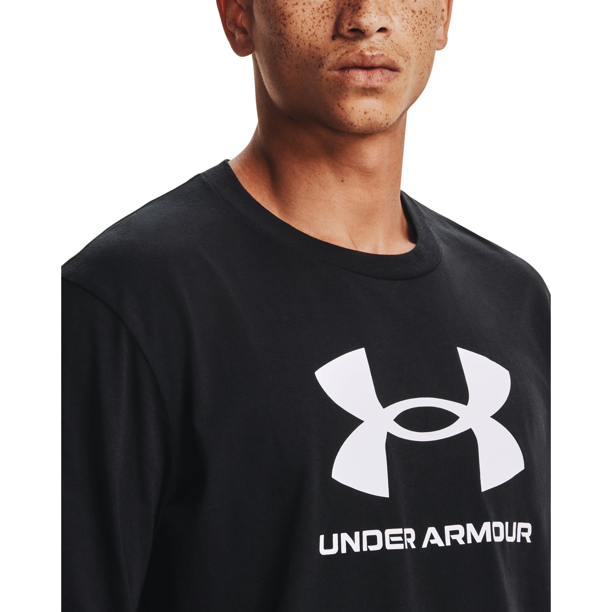 Тениски Under Armour Sportstyle Logo Long Sleeve Black/ White 114619_XL