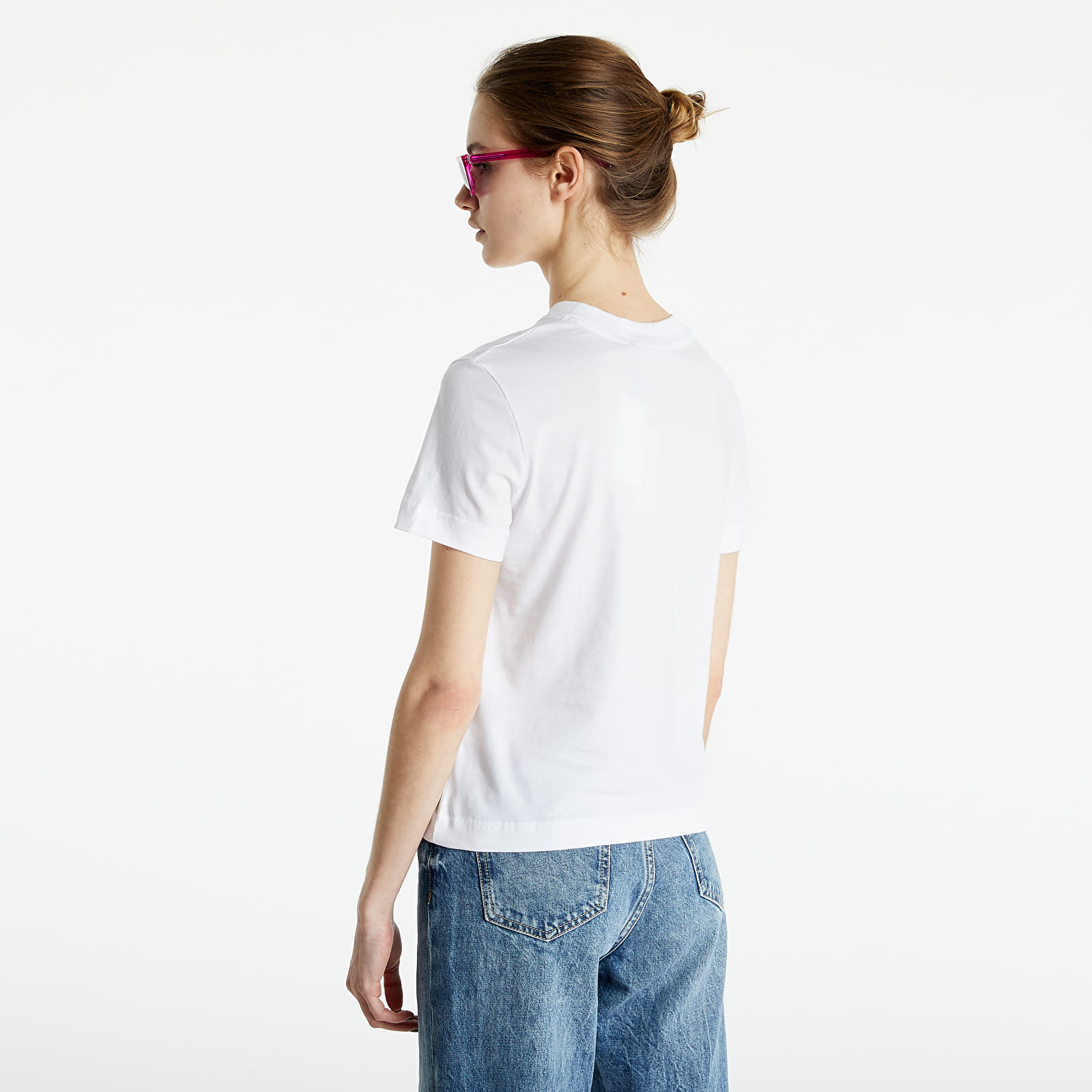 Дамски тениски Calvin Klein Jeans Satin Bonded Filled Tee Bright White/ Marble 123796_XS