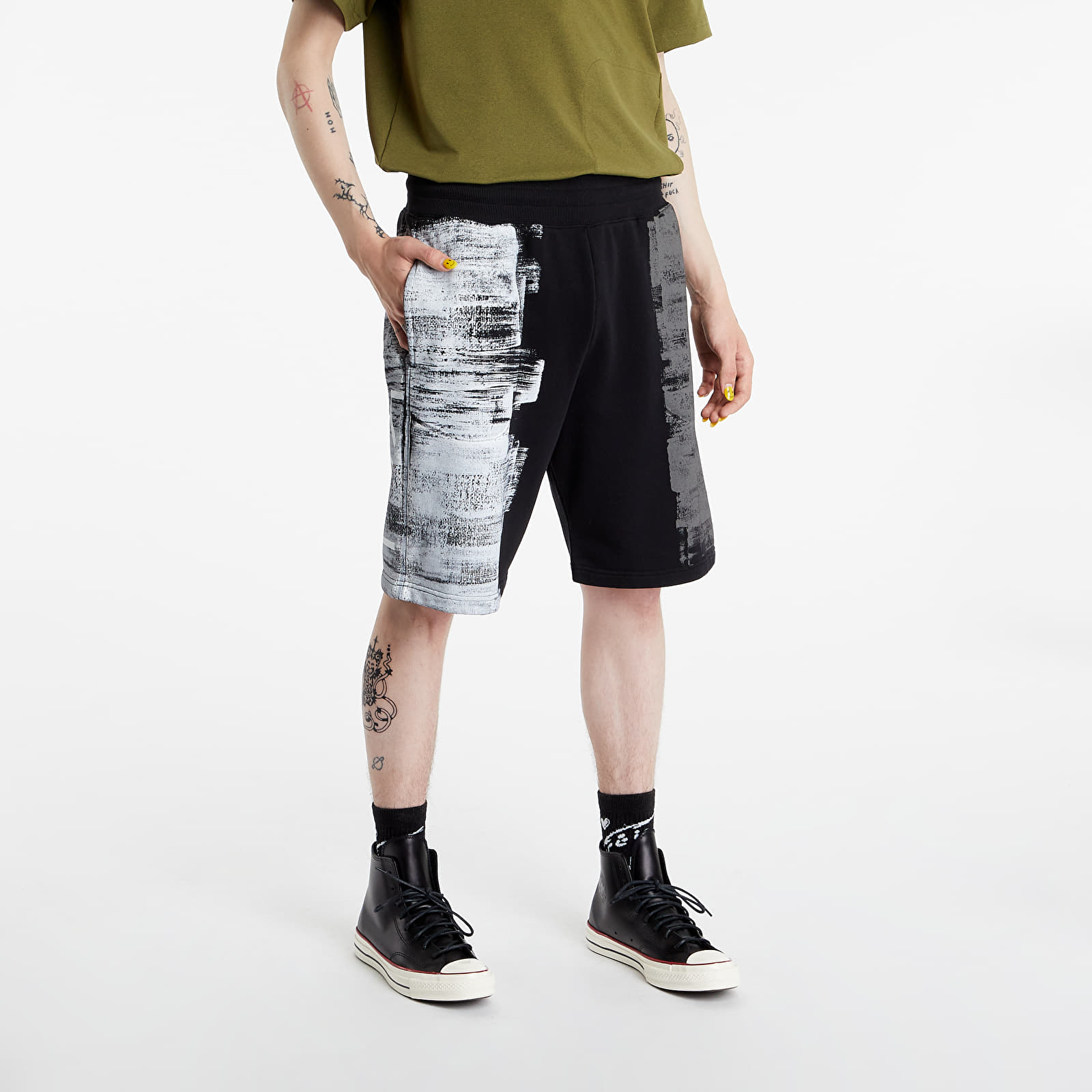 Къси панталони A-COLD-WALL* Mod Lux Painted Jersey Short Black 124813_S