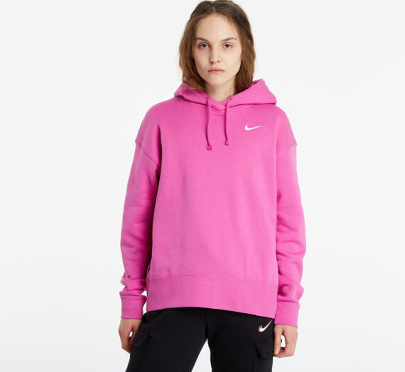 Суичъри и пуловери Nike Sportswear Women’s Fleece Hoodie Active Fuchsia/ White 125113_XS