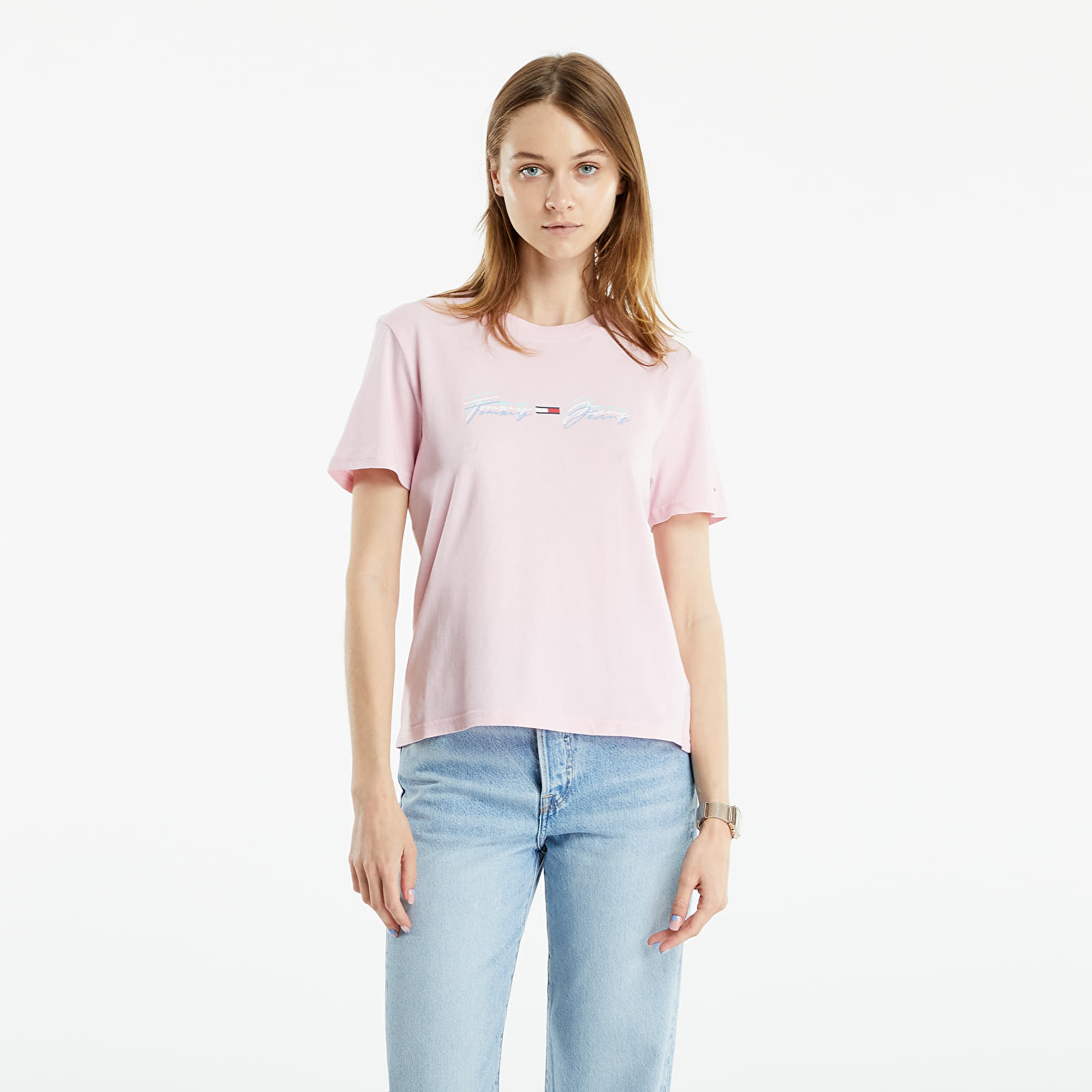 Тениски Tommy Jeans Linear Logo Tee Romantic Pink 125587_XS