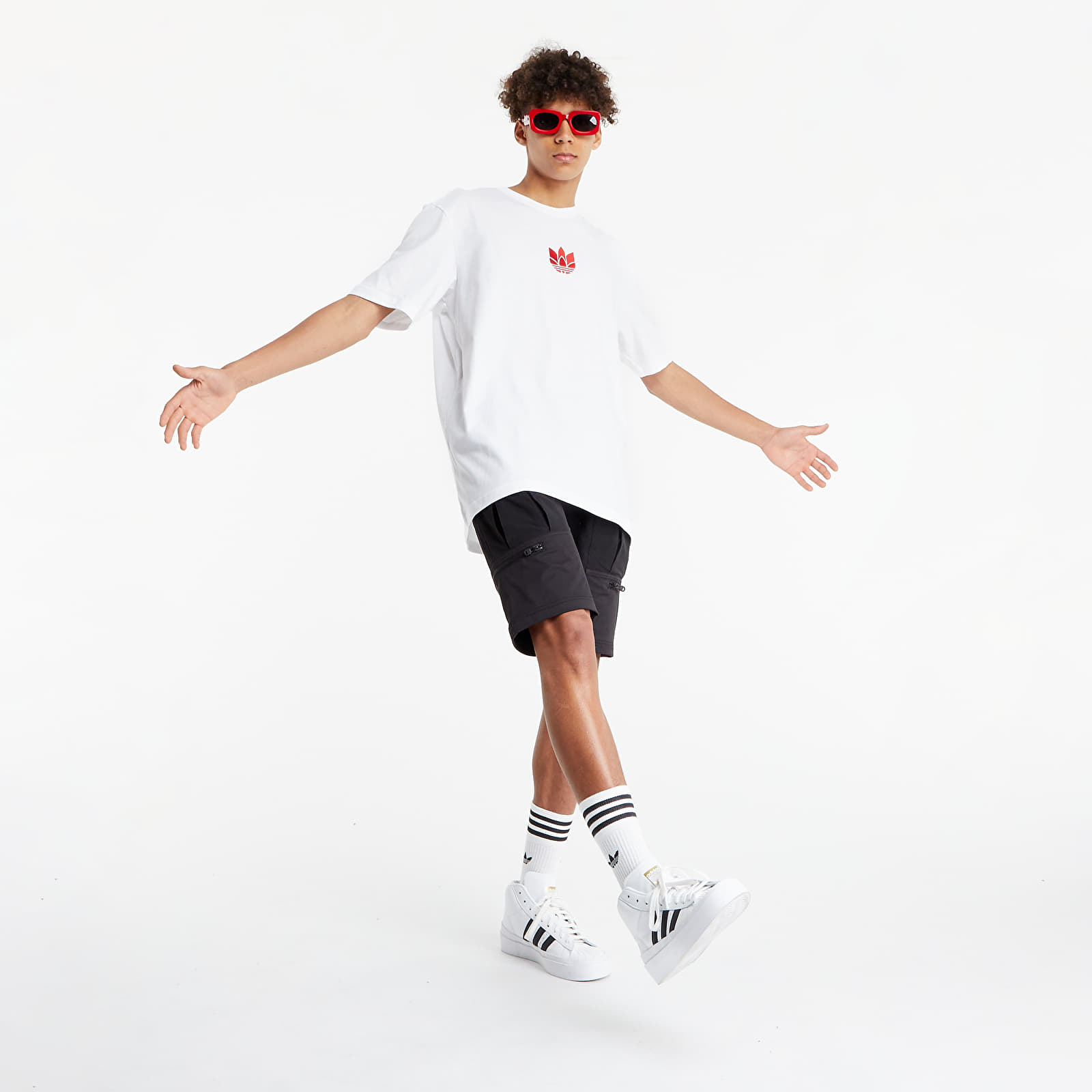 Тениски adidas Originals LOUNGEWEAR Adicolor 3D Trefoil Tee White/ Scarlet 125881_S
