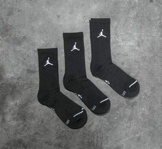 Чорапи Jordan Everyday Max 3PR Crew Socks Black/ Black/ Black 19446_8-11