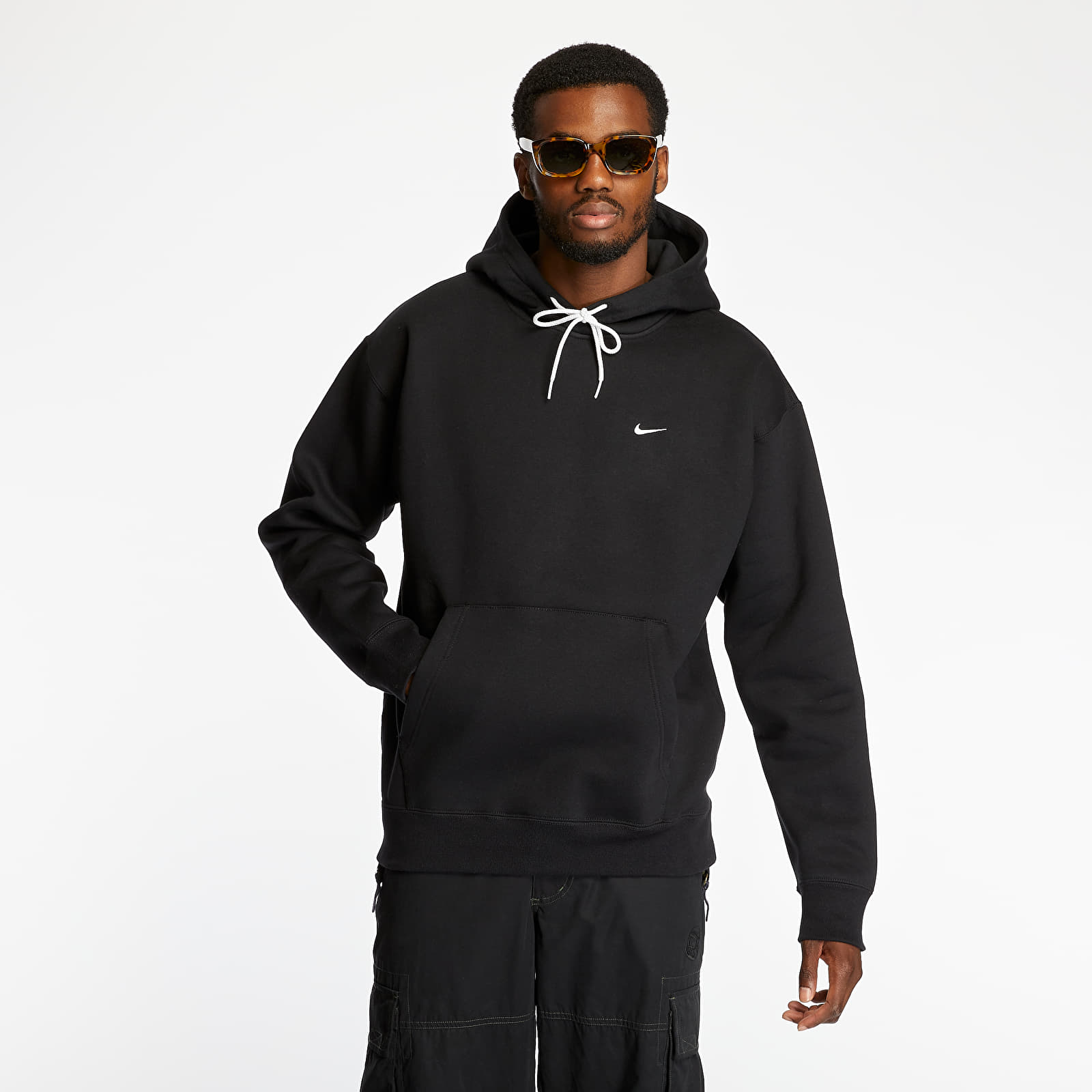 Суичъри и пуловери NikeLab Fleece Hoodie Black/ White 61720_XS