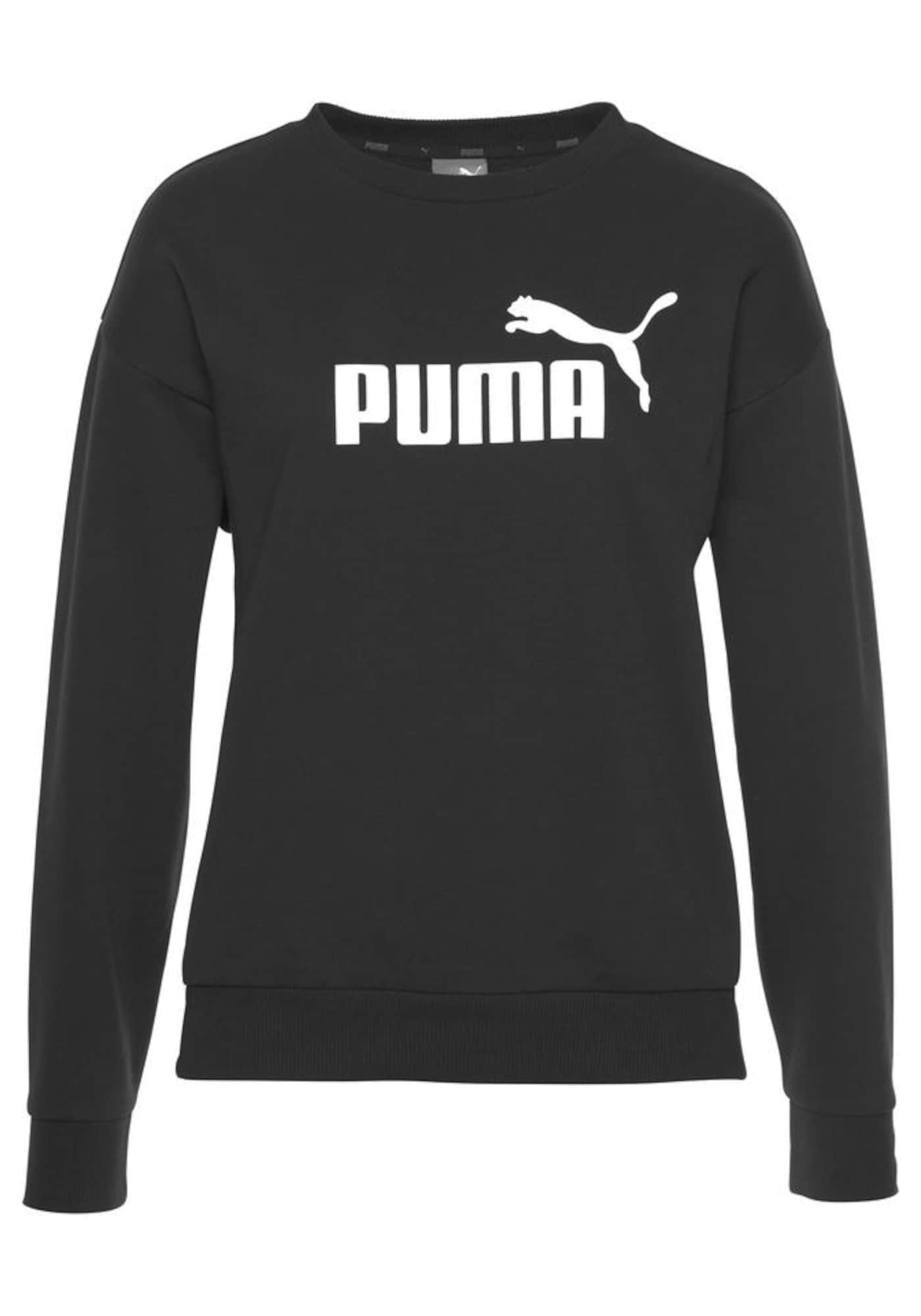 PUMA Спортен блузон с качулка  черно / бяло 35185656