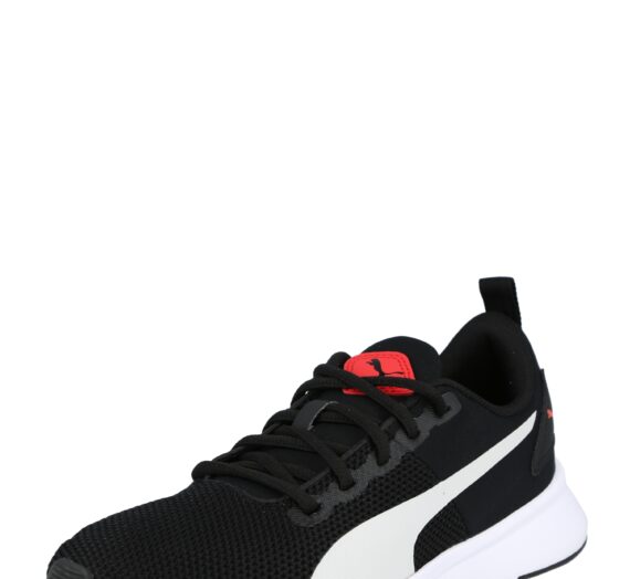 PUMA Спортни обувки ‘Flyer Runner Jr’  черно / бяло / светлочервено 43224633