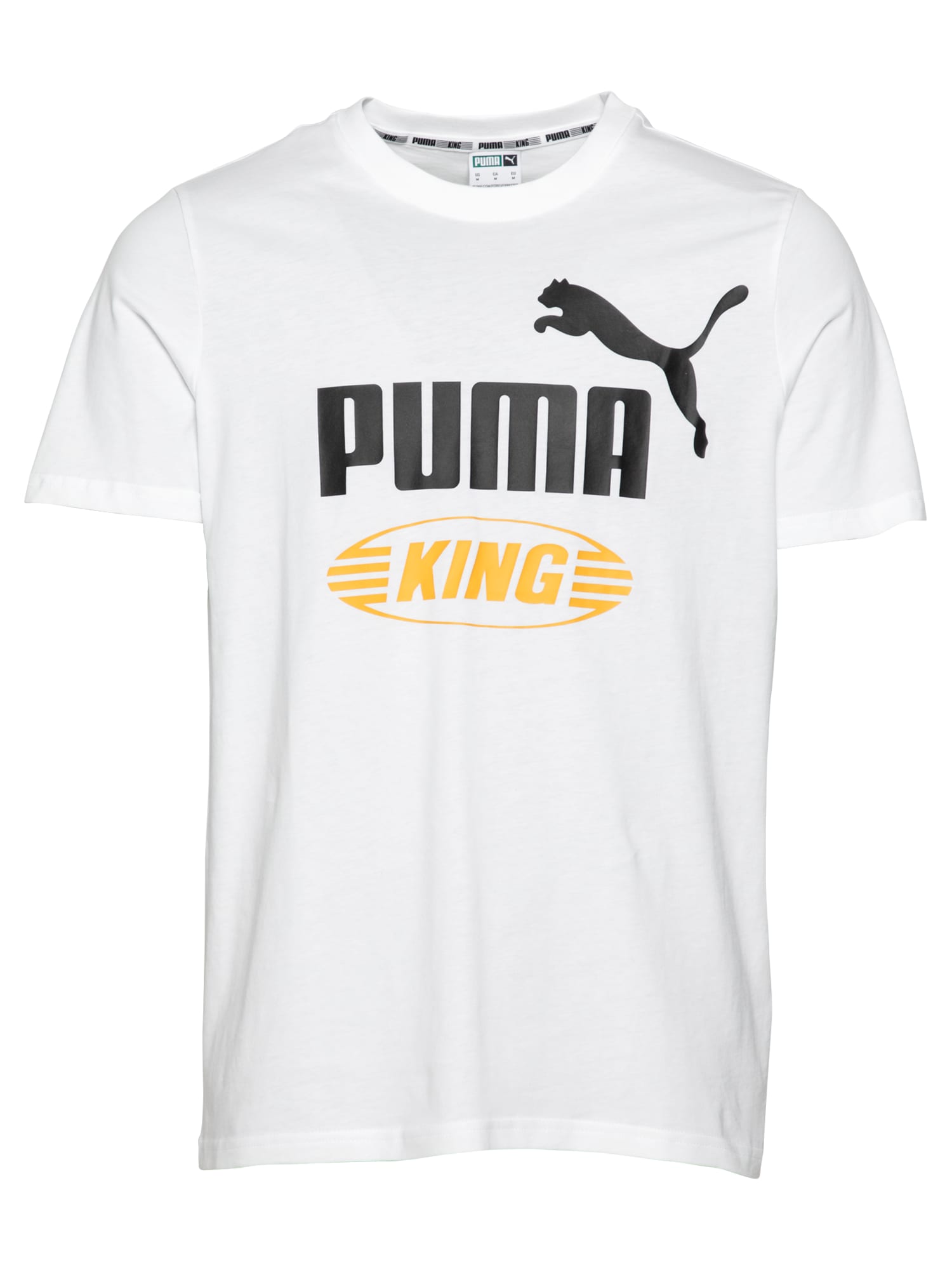 PUMA Тениска ‘Iconic King’  бяло / черно / жълто 43312036