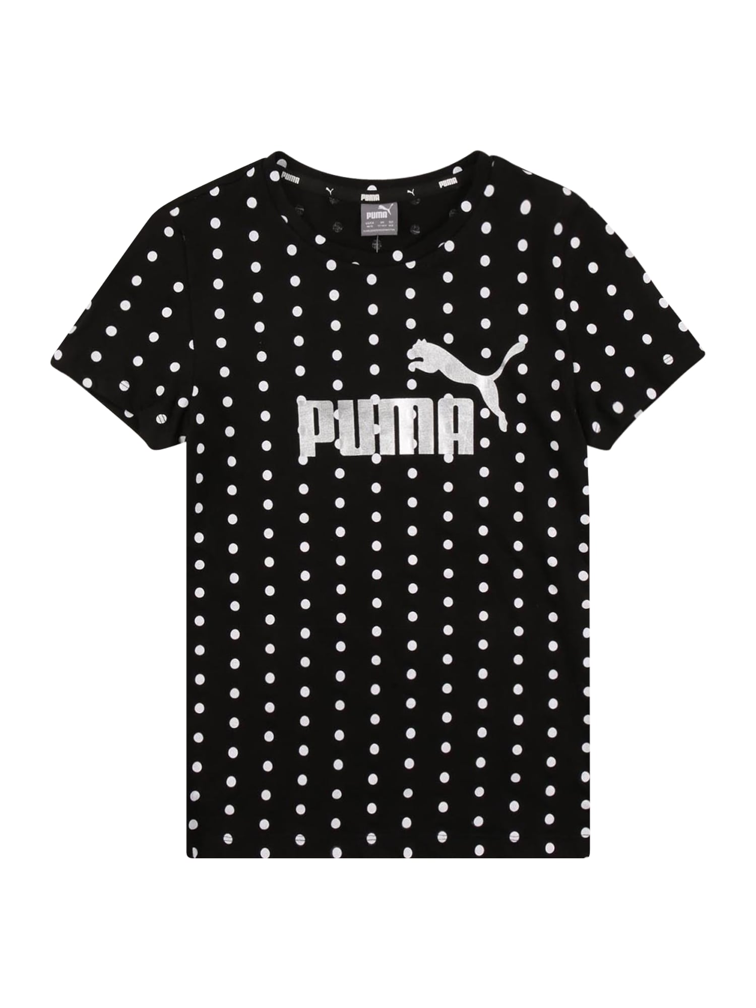PUMA Тениска  черно / бяло 43326306