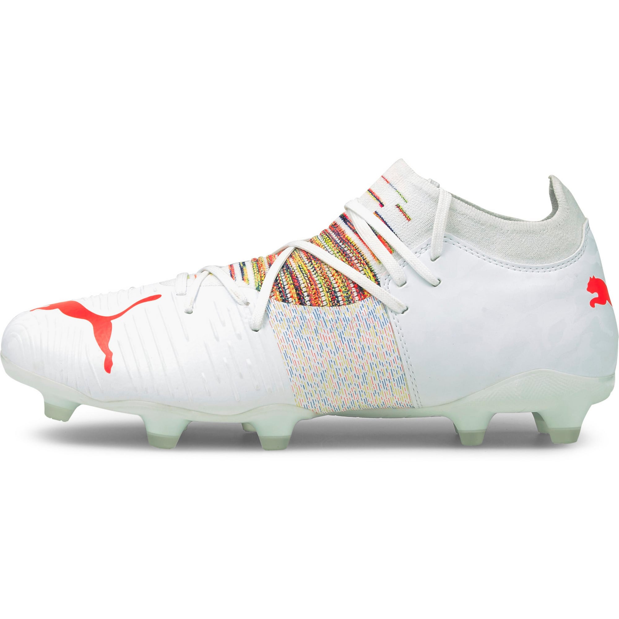 PUMA Футболни обувки ‘Future Z 3.1’  бяло / неоново червено / жълто / нейви синьо / тъмнооранжево 45398710