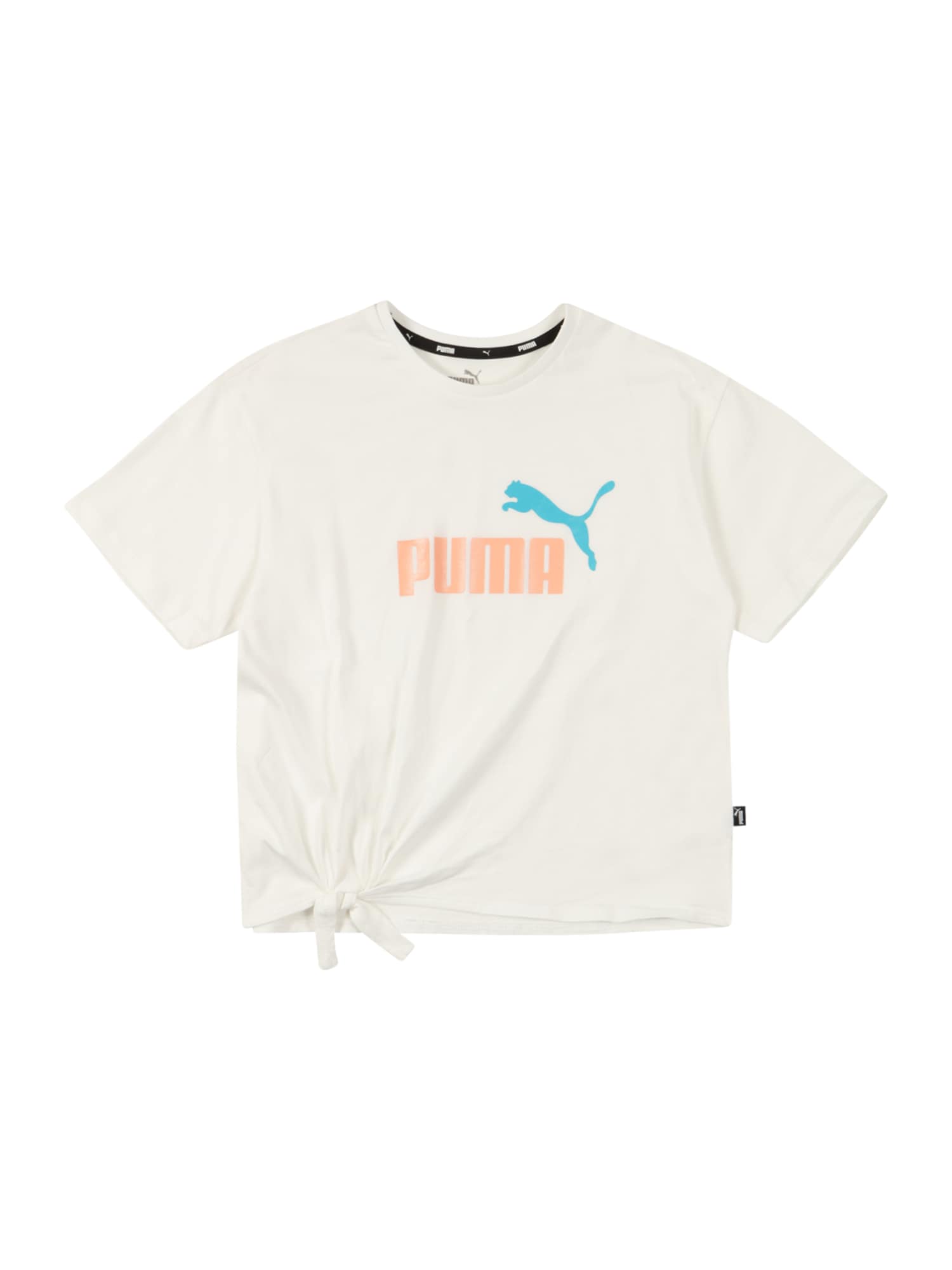 PUMA Тениска  бяло / светлооранжево / светлосиньо 45557877