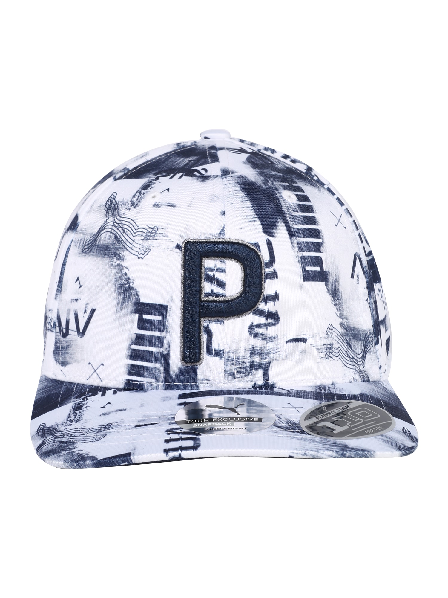 PUMA Спортна шапка ‘Hacked P 110’  бяло / нейви синьо 45586268