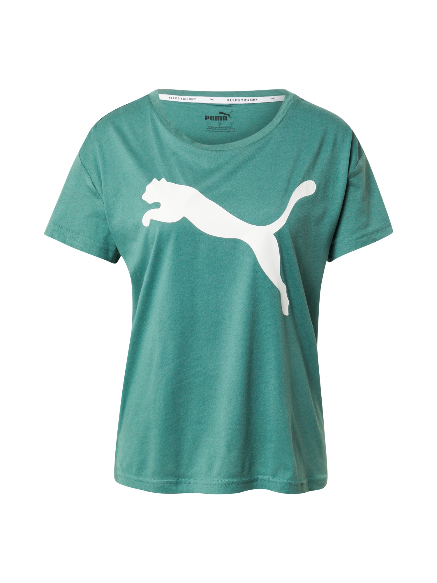 PUMA Функционална тениска  смарагдово зелено / бяло 45795914