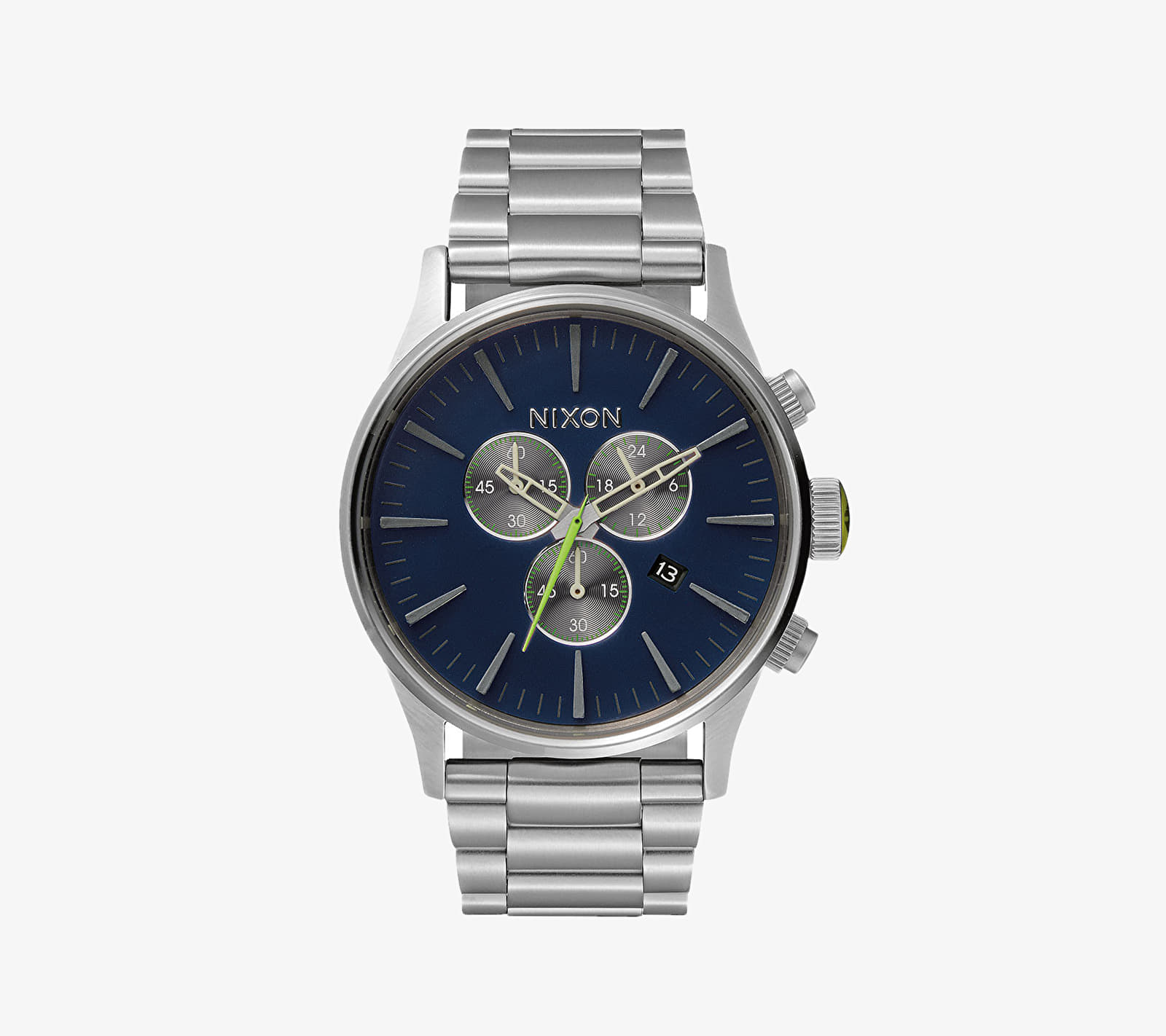 Часовници Nixon Sentry Chrono Watch Midnight Blue/ Volt Green 367663