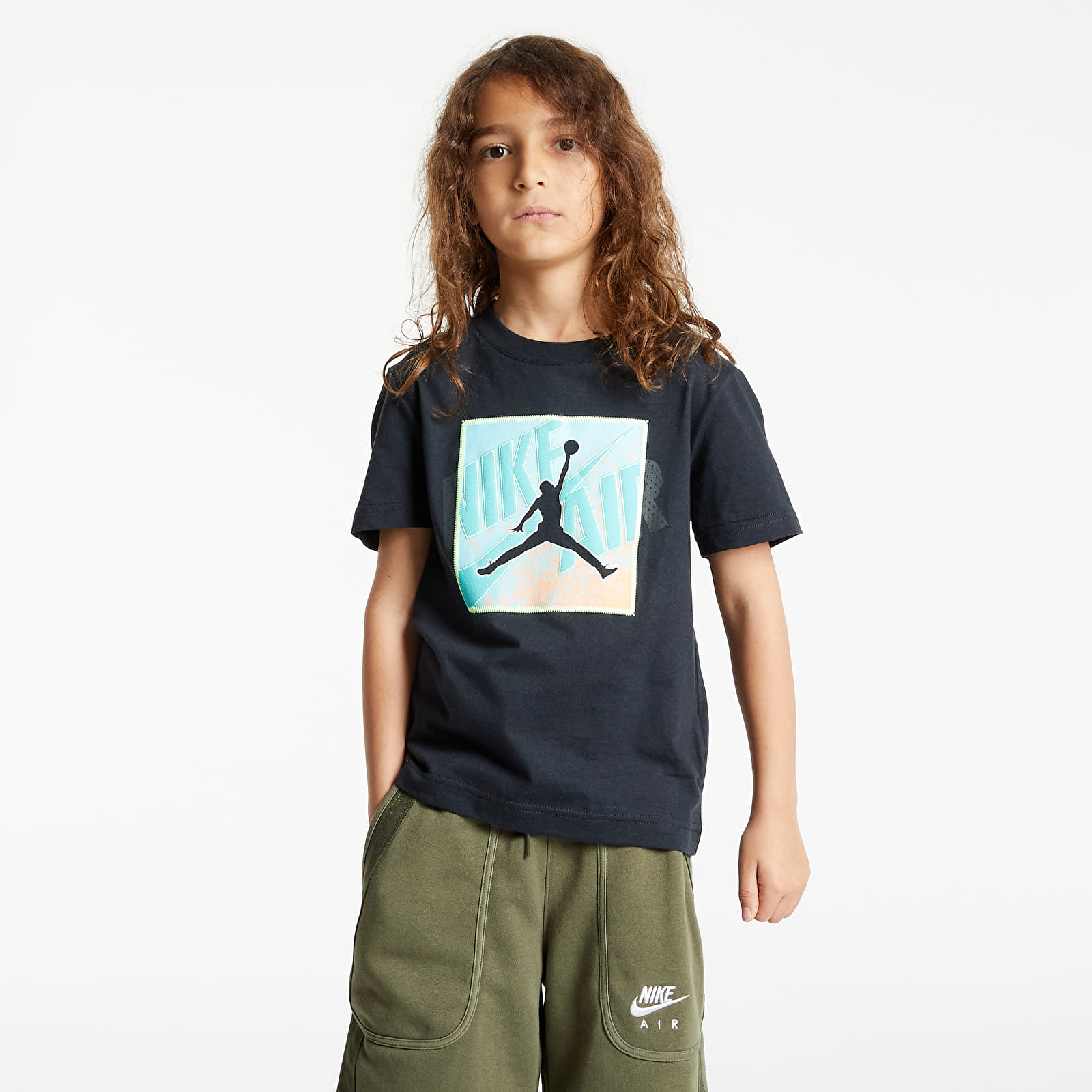 Детски тениски и потници Jordan Patch Over T-Shirt Black 818893