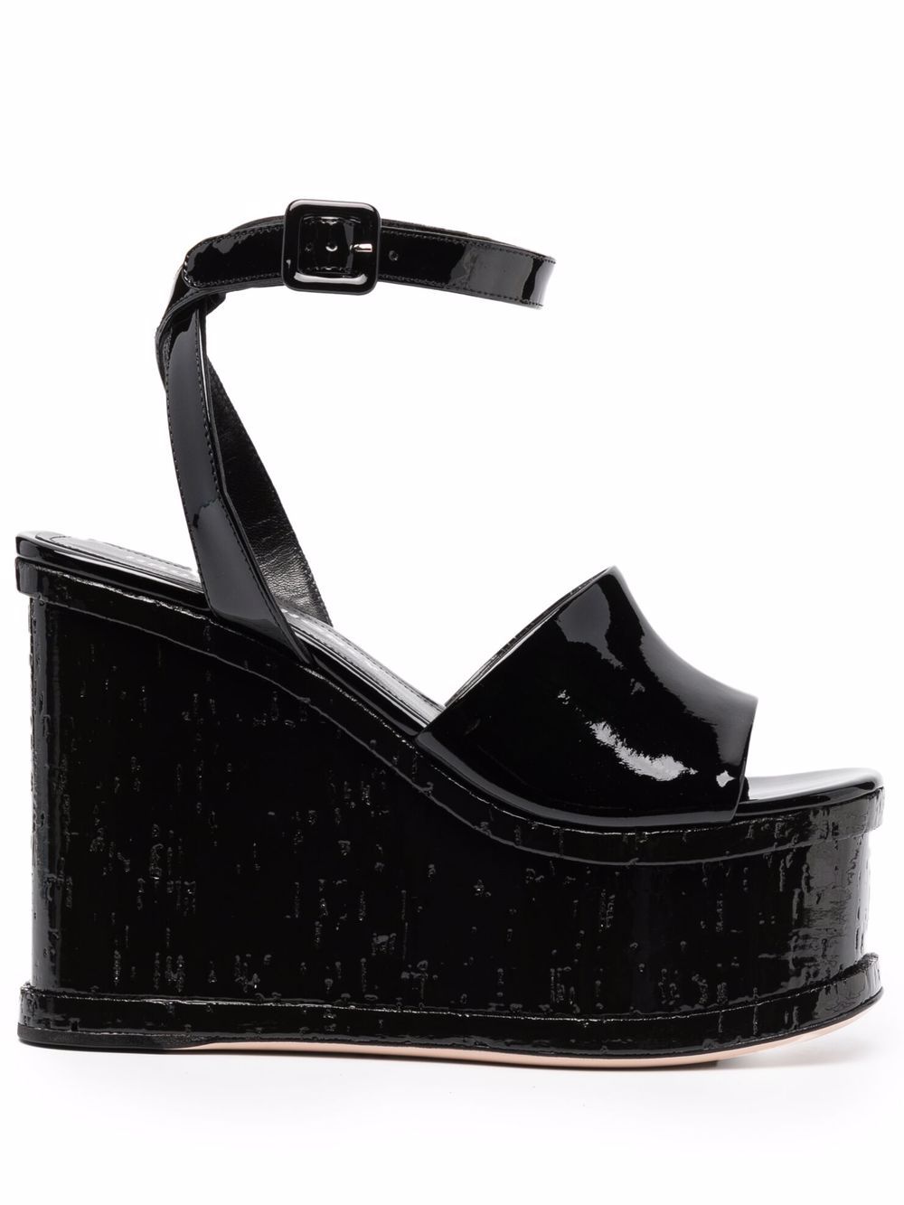 Patent Leather Wedge Sandals дамски обувки Haus Of Honey 844315346_36