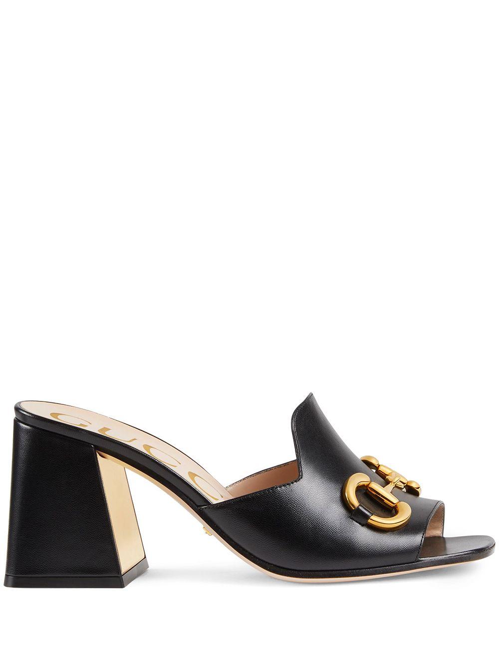 Horsebit Leather Mule Sandals дамски обувки Gucci 845487866_36