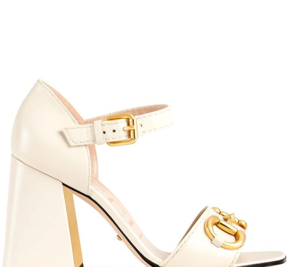Horsebit Leather Heel Sandals дамски обувки Gucci 846583870_36