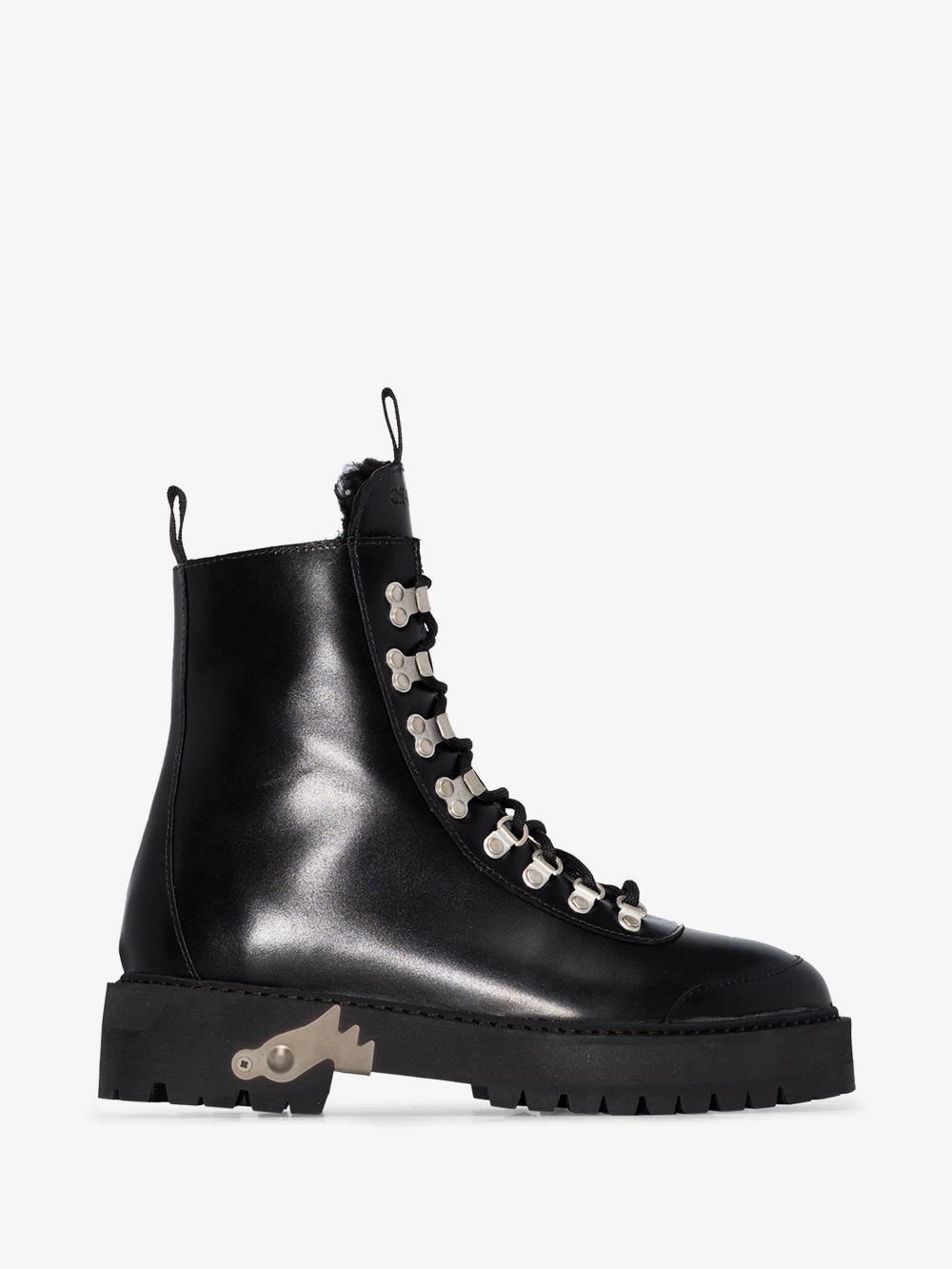 Leather Hiking Boot дамски обувки Off-white 847581688_40
