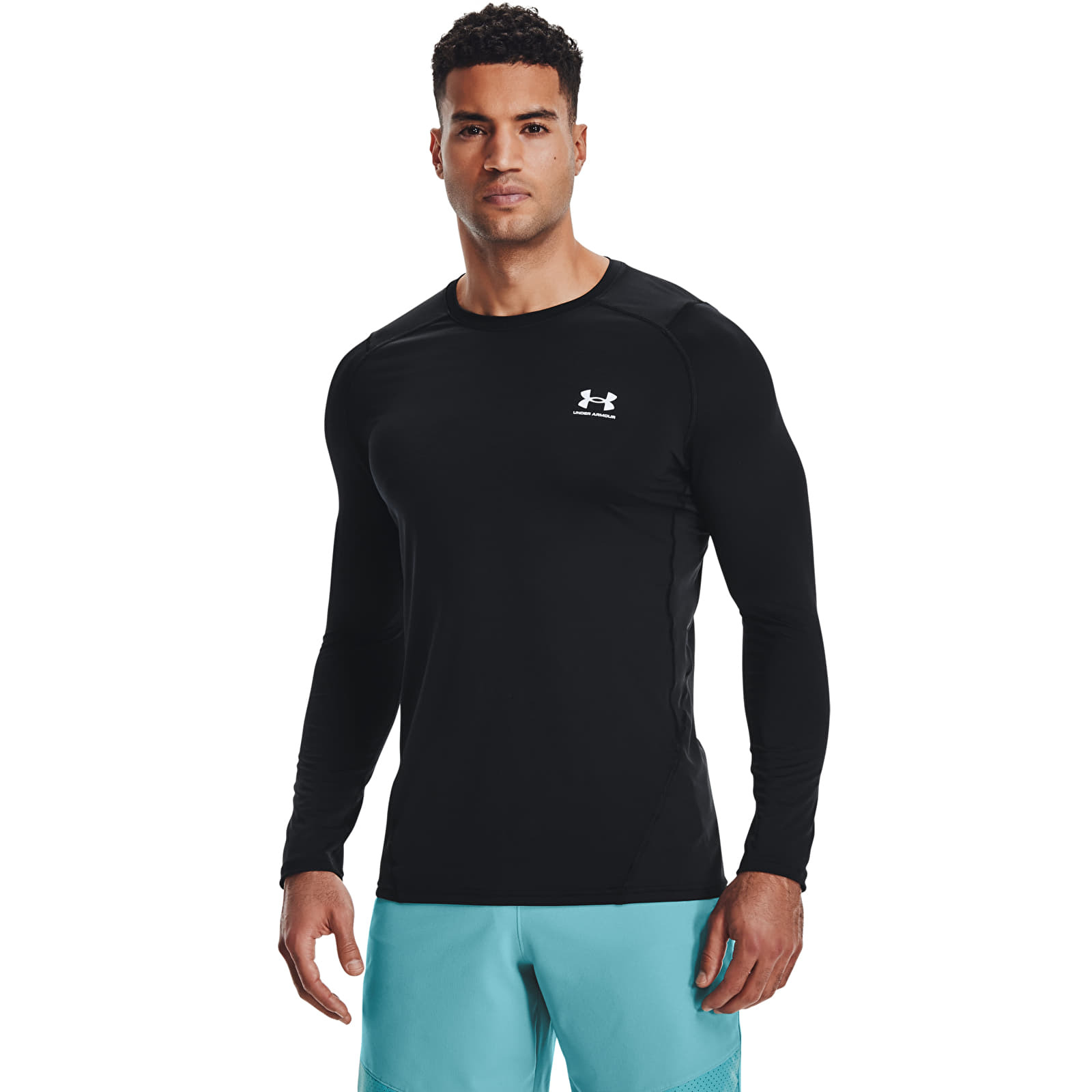 Тениски Under Armour Hg Armour Fitted LS Black/ White 907072