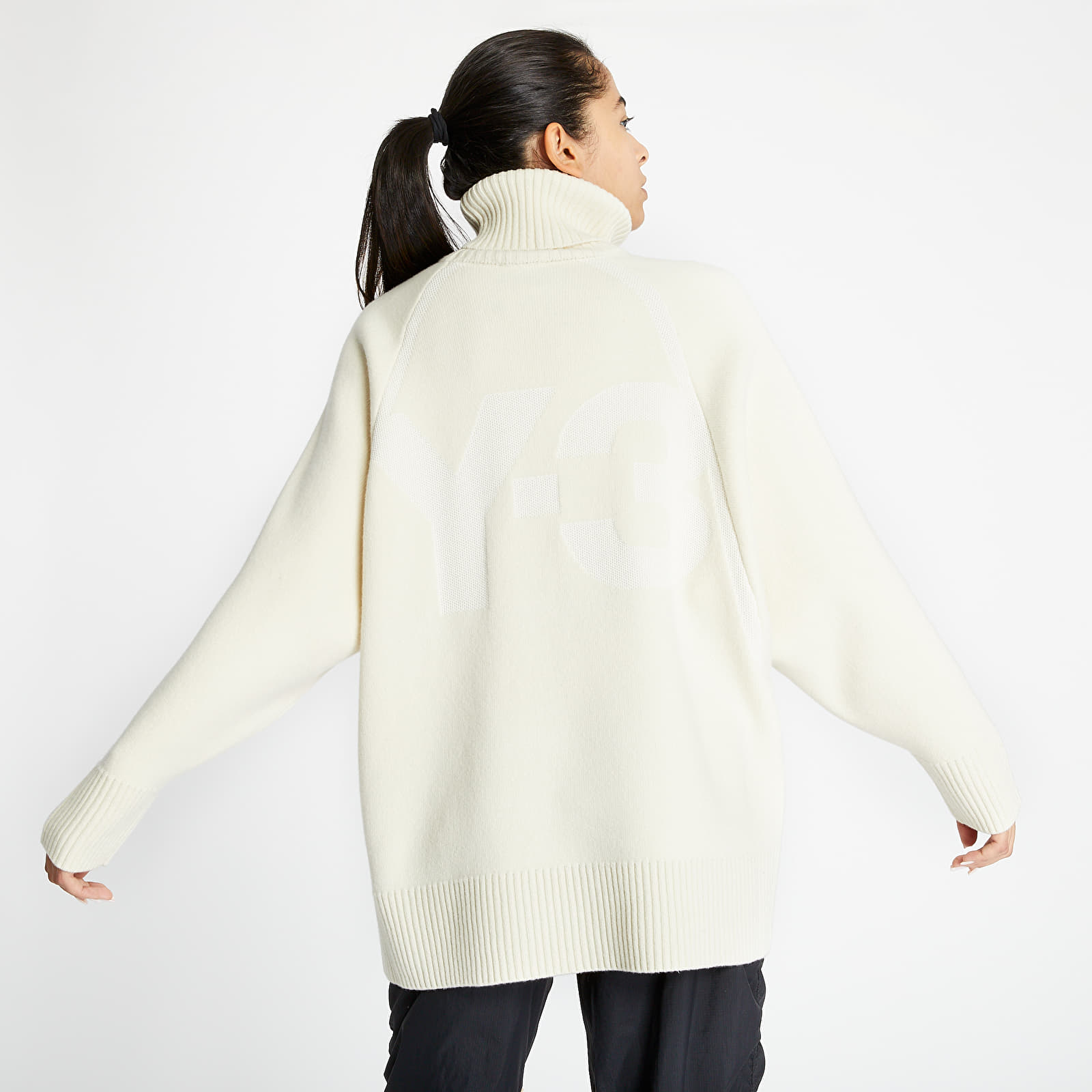 Суичъри и пуловери Y-3 Classic Knit High Neck Sweatshirt Cream White 456991