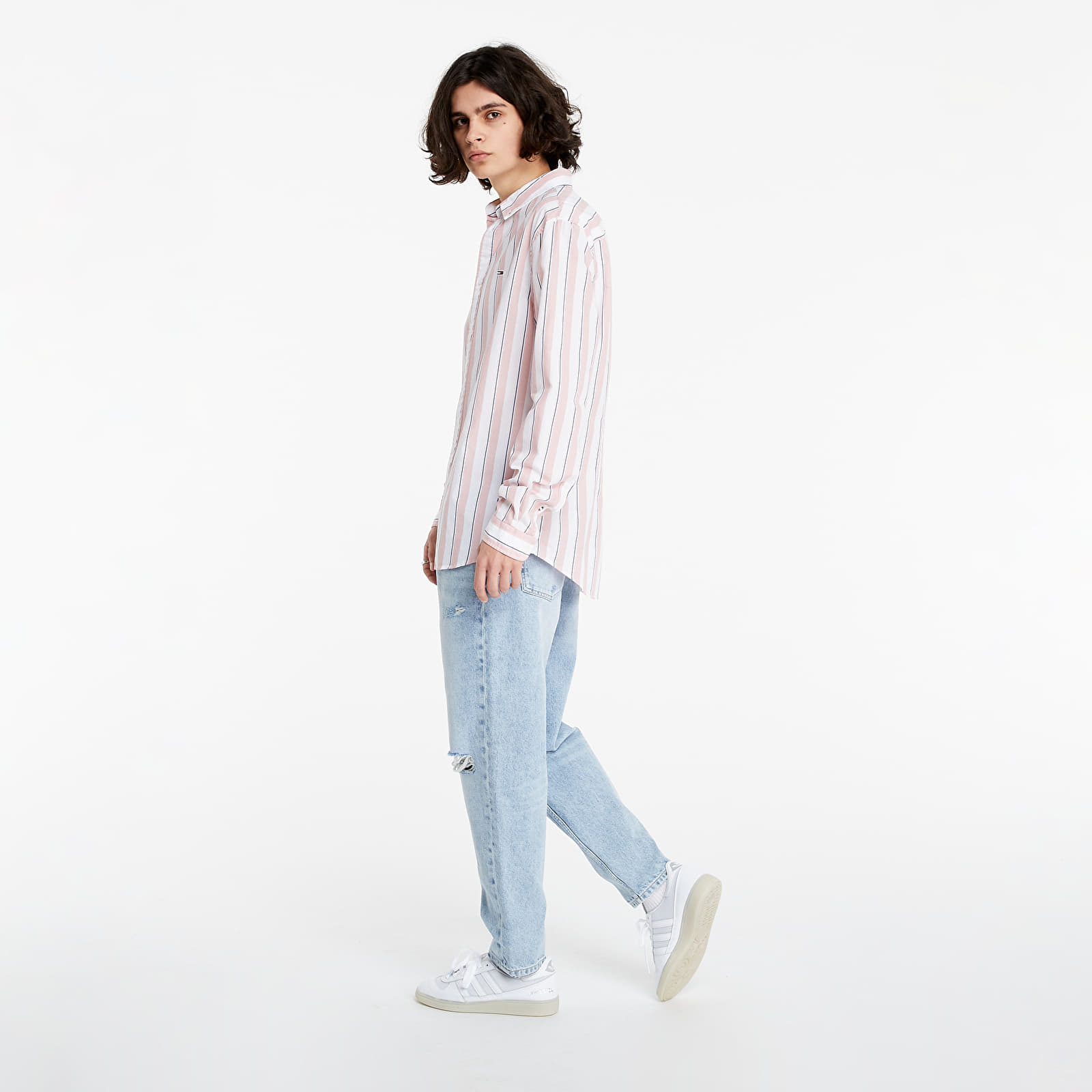 Ризи Tommy Jeans Essential Striped Shirt Soothing Pink 708028