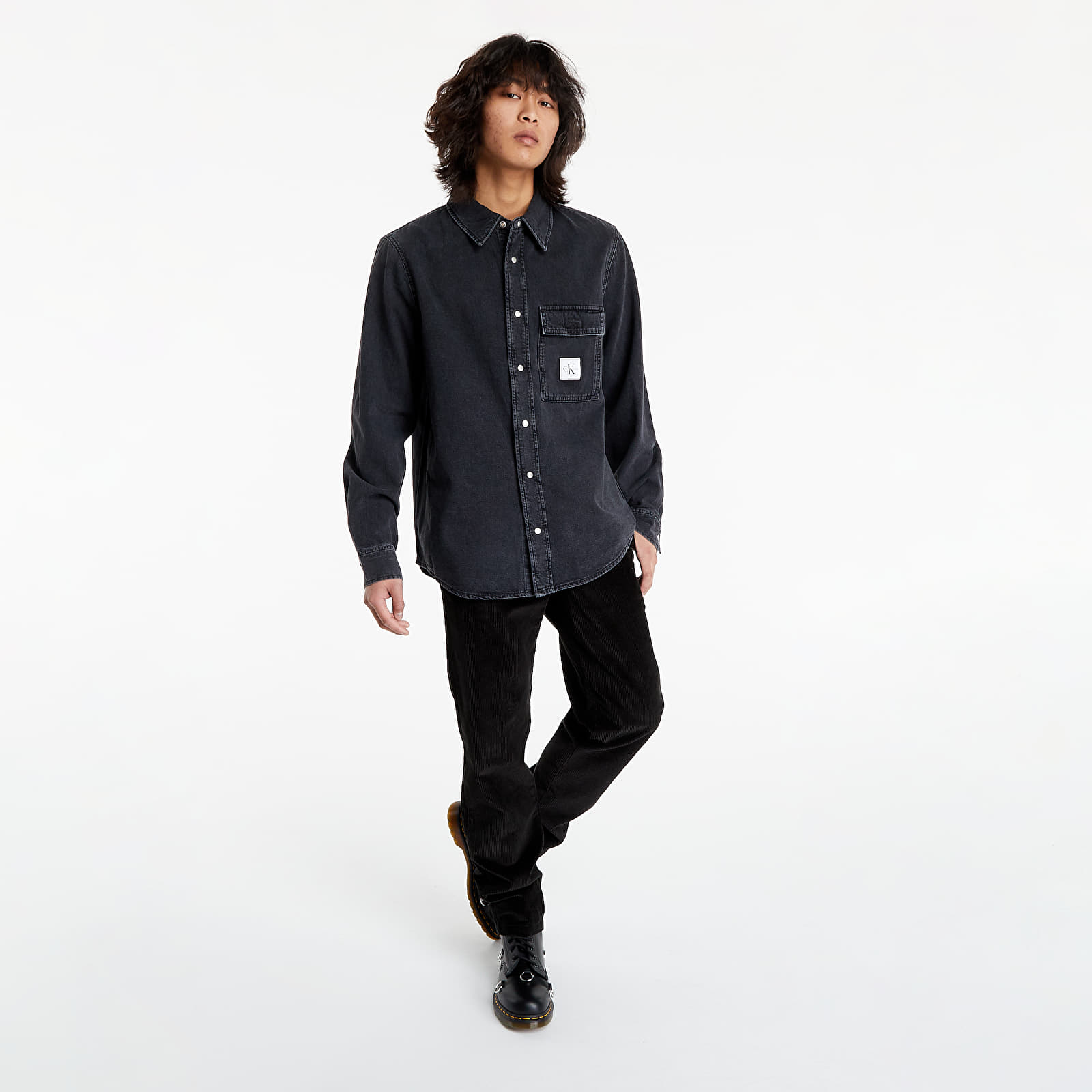 Ризи Calvin Klein Jeans Denim Shirt Denim Black 752005