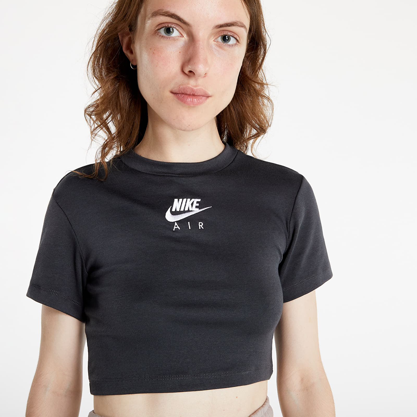 Тениски Nike Air Women’s Short-Sleeve Crop Top Dk Smoke Grey/ Black/ White 810151