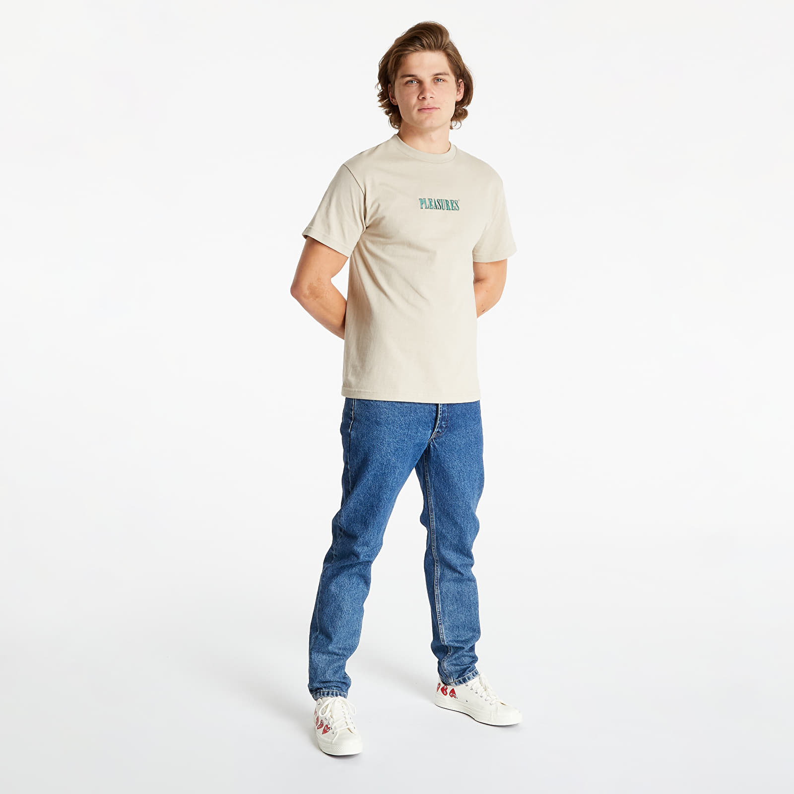 Тениски PLEASURES Core Embroidered T-Shirt Sand 988903