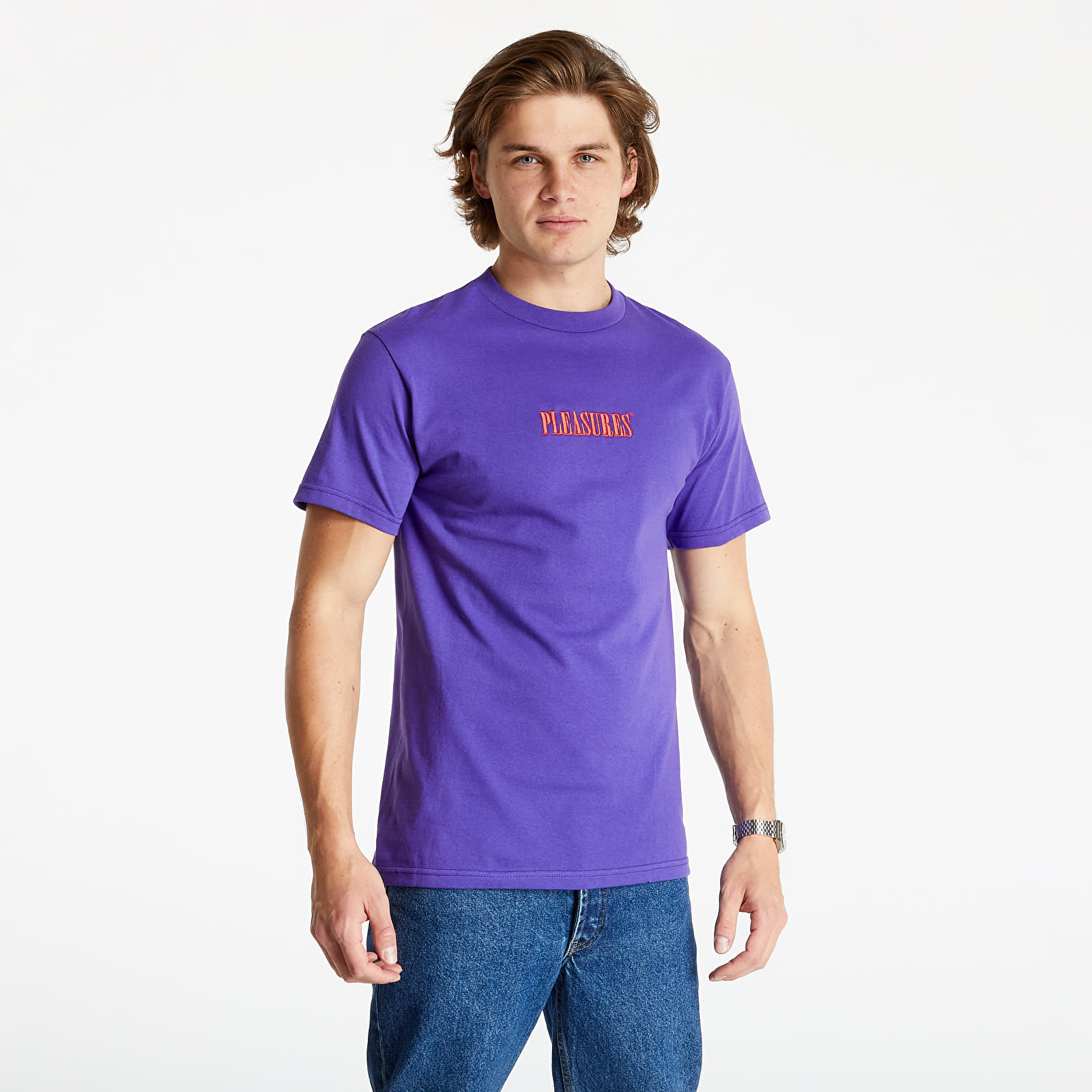 Тениски PLEASURES Core Embroidered T-Shirt Purple 988918