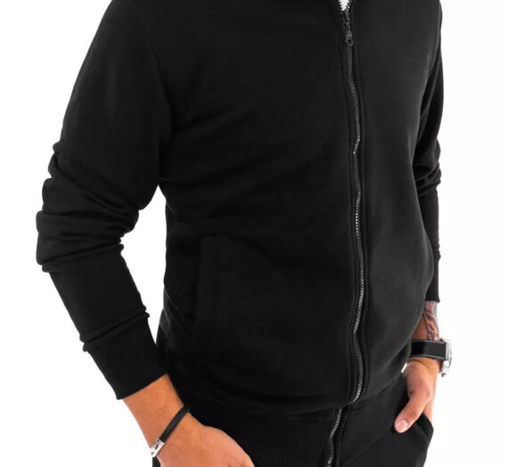 Мъже  Мъжко облекло  Суичъри  Суичъри с цип Black Dstreet BX5029 men’s zipped sweatshirt 1650001-8473100