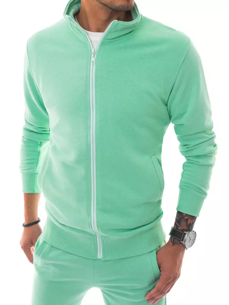 Мъже  Мъжко облекло  Суичъри  Суичъри с цип Light green men’s sweatshirt Dstreet BX5032 1650319-8473893
