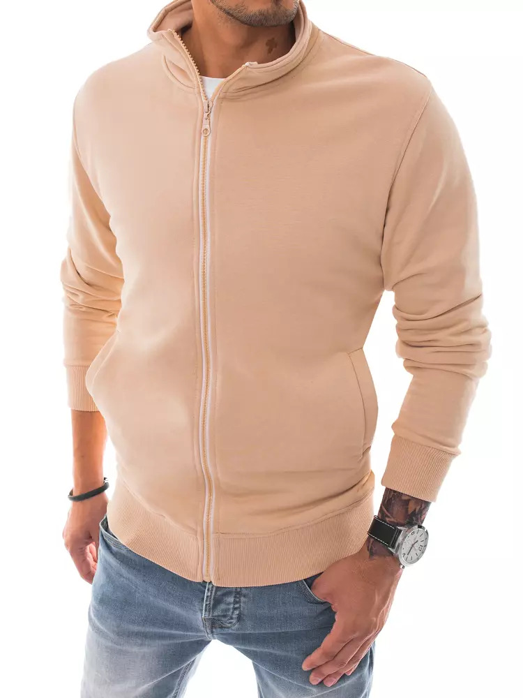 Мъже  Мъжко облекло  Суичъри  Суичъри с цип Dstreet BX5033 beige men’s zipped sweatshirt 1650395-8474101