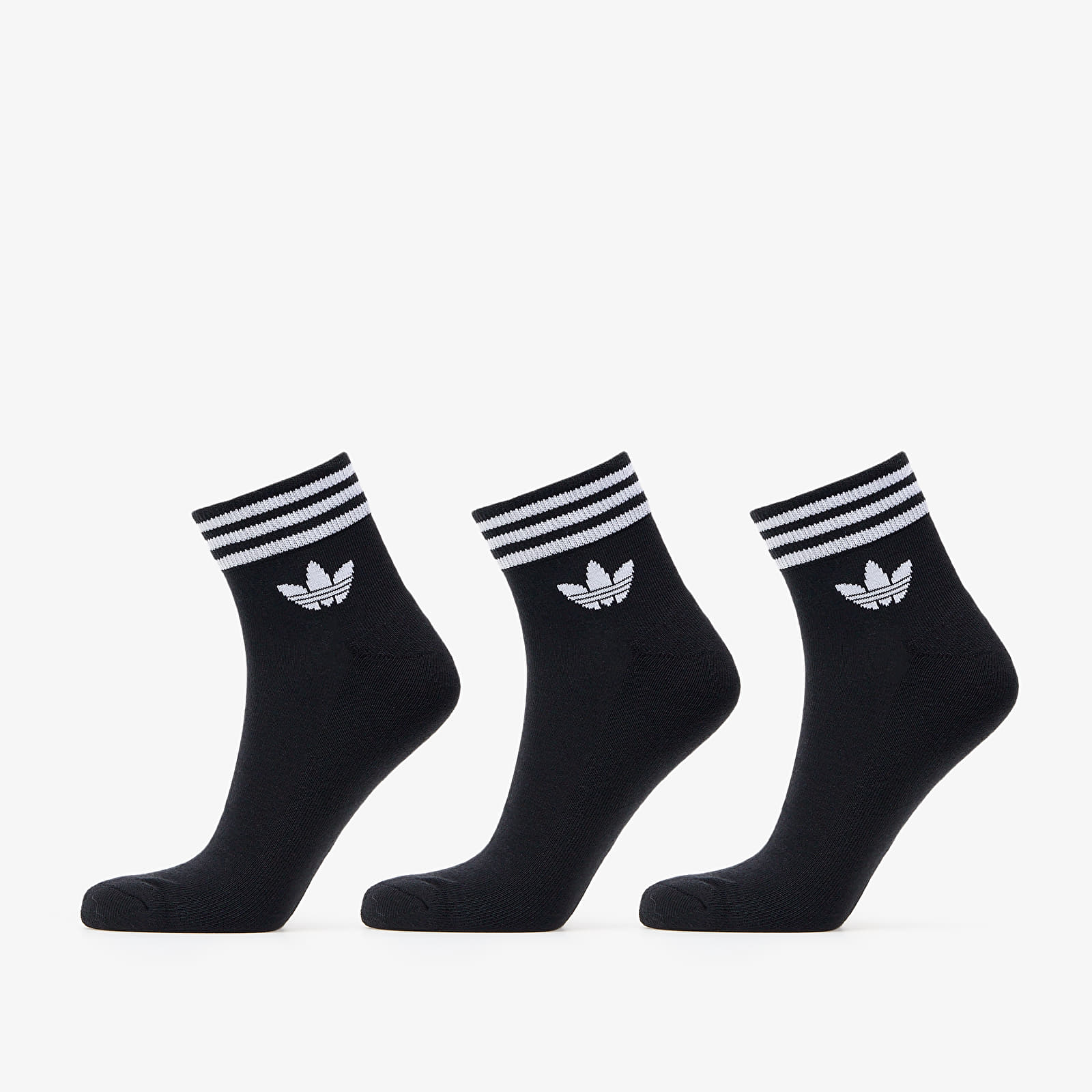 Чорапи adidas Originals Trefoil Ankle Socks (3 Pairs) Black/ White 682306