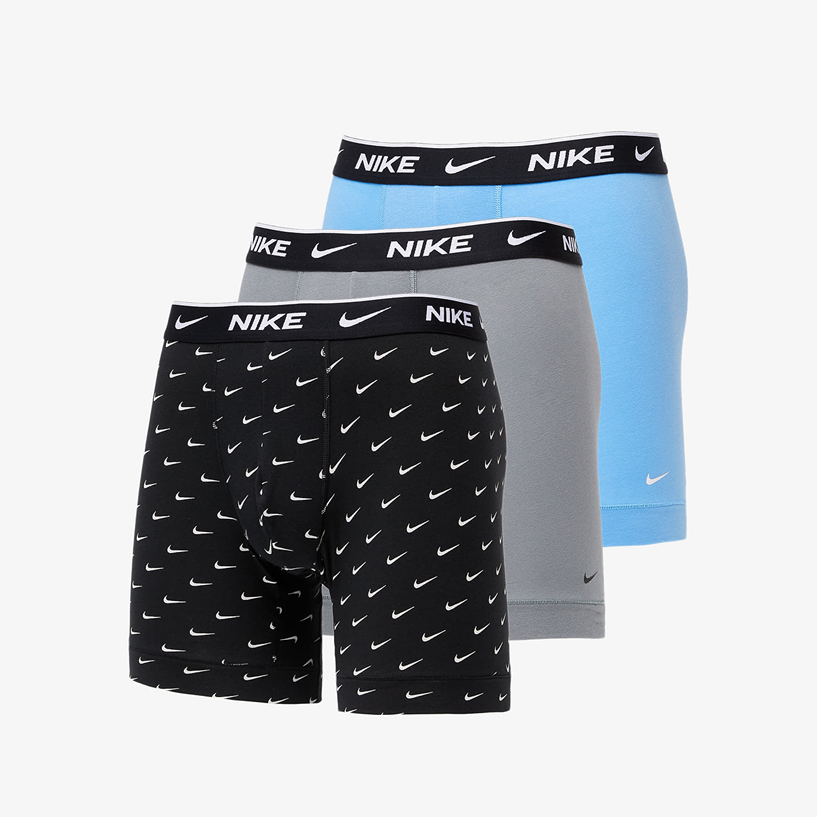 Бельо Nike 3 Pack Boxer Briefs Swoosh Print/ Grey/ Uni. Blue 711928
