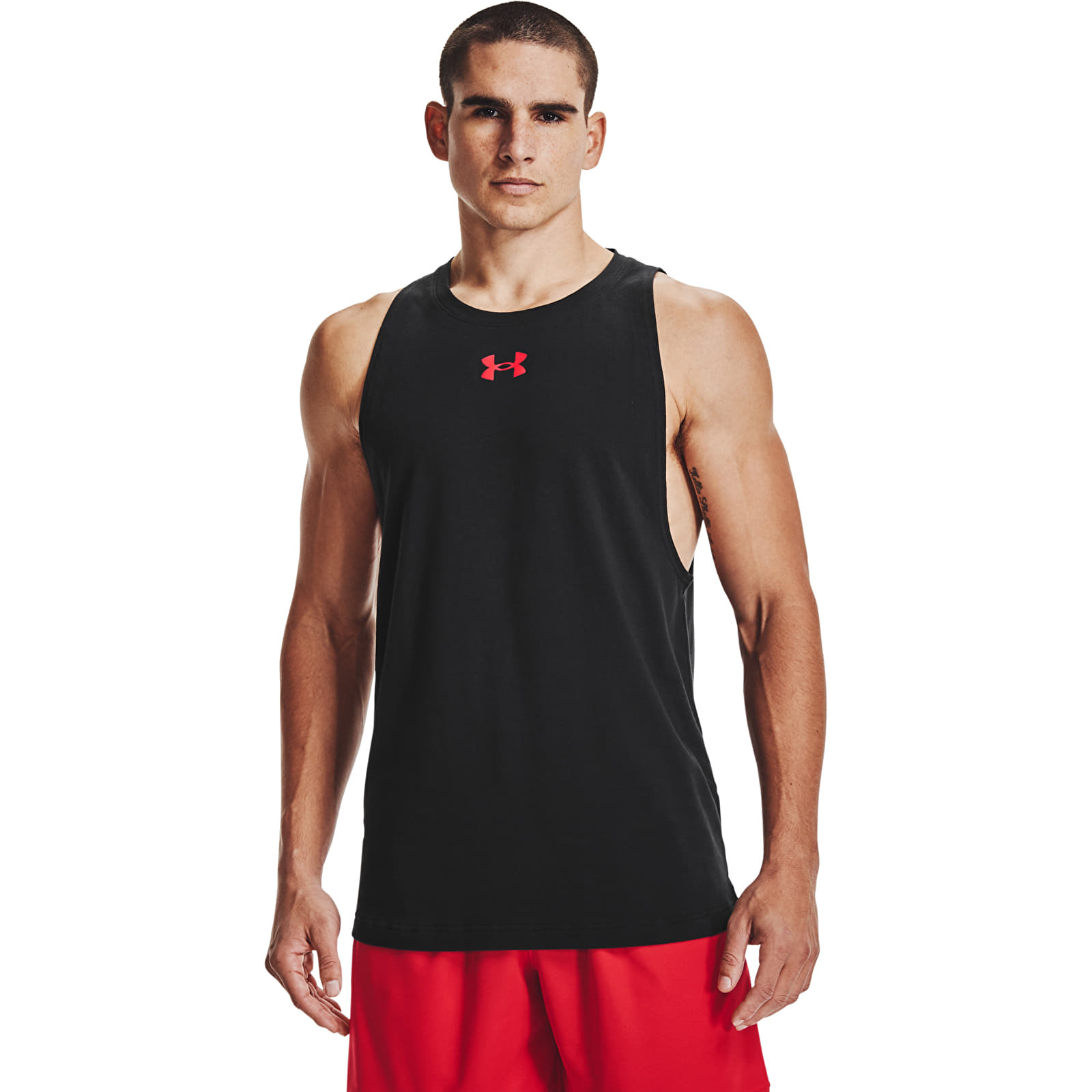 Потници Under Armour Baseline Cotton Tank Black/ Red/ Red 765118