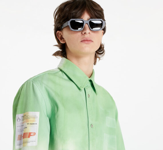 Ризи HERON PRESTON Label Tie Dye Shirt Green 947917