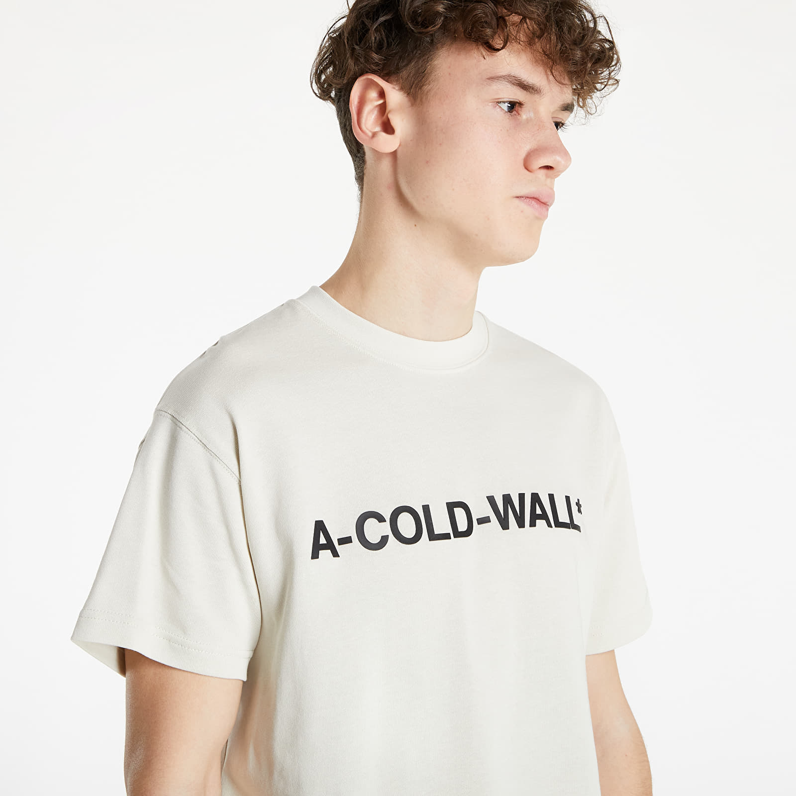 Тениски A-COLD-WALL* Knitted Esssential Short Sleeve Logo T-Shirt Bone 1240555