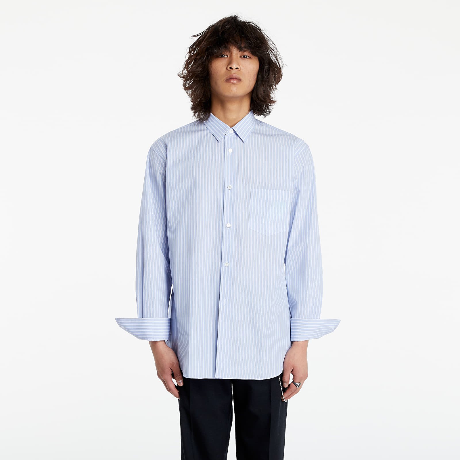Ризи Comme des Garçons SHIRT Striped Shirt Blue 751243