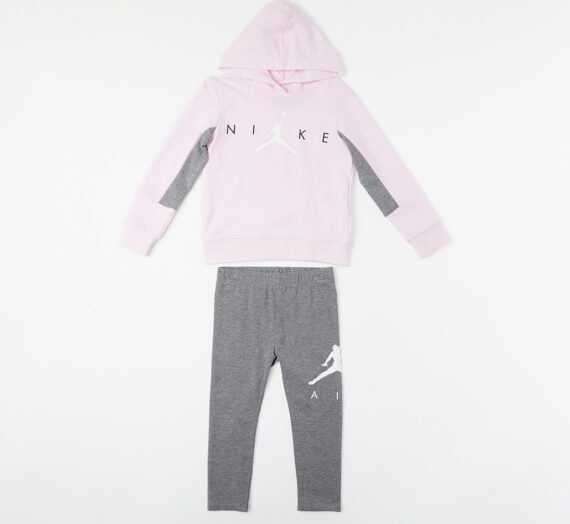 Детски дрехи Jordan Jumpman Kids Hoodie and Trousers Set Carbon Heather/ Pink 1044967