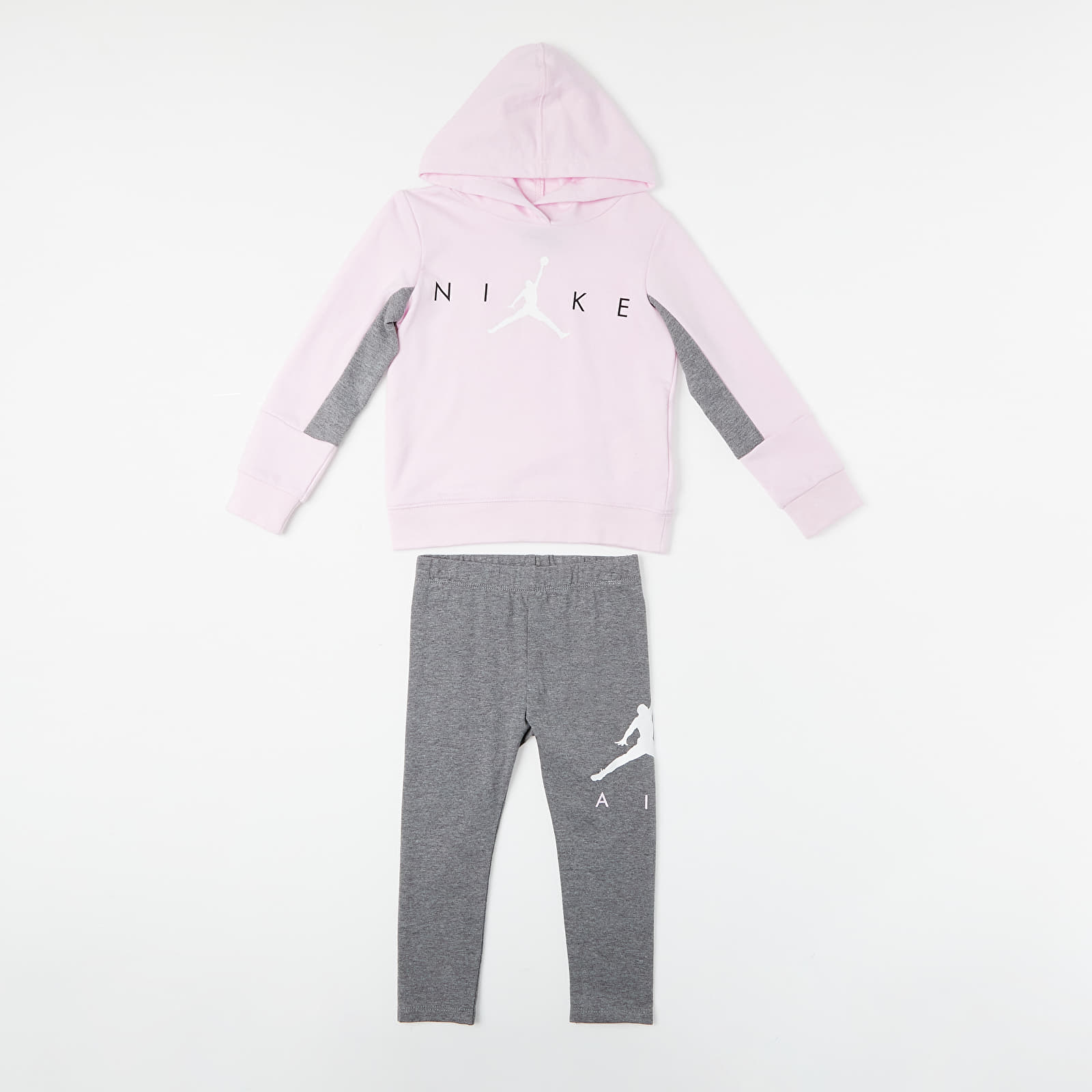 Детски дрехи Jordan Jumpman Kids Hoodie and Trousers Set Carbon Heather/ Pink 1044967