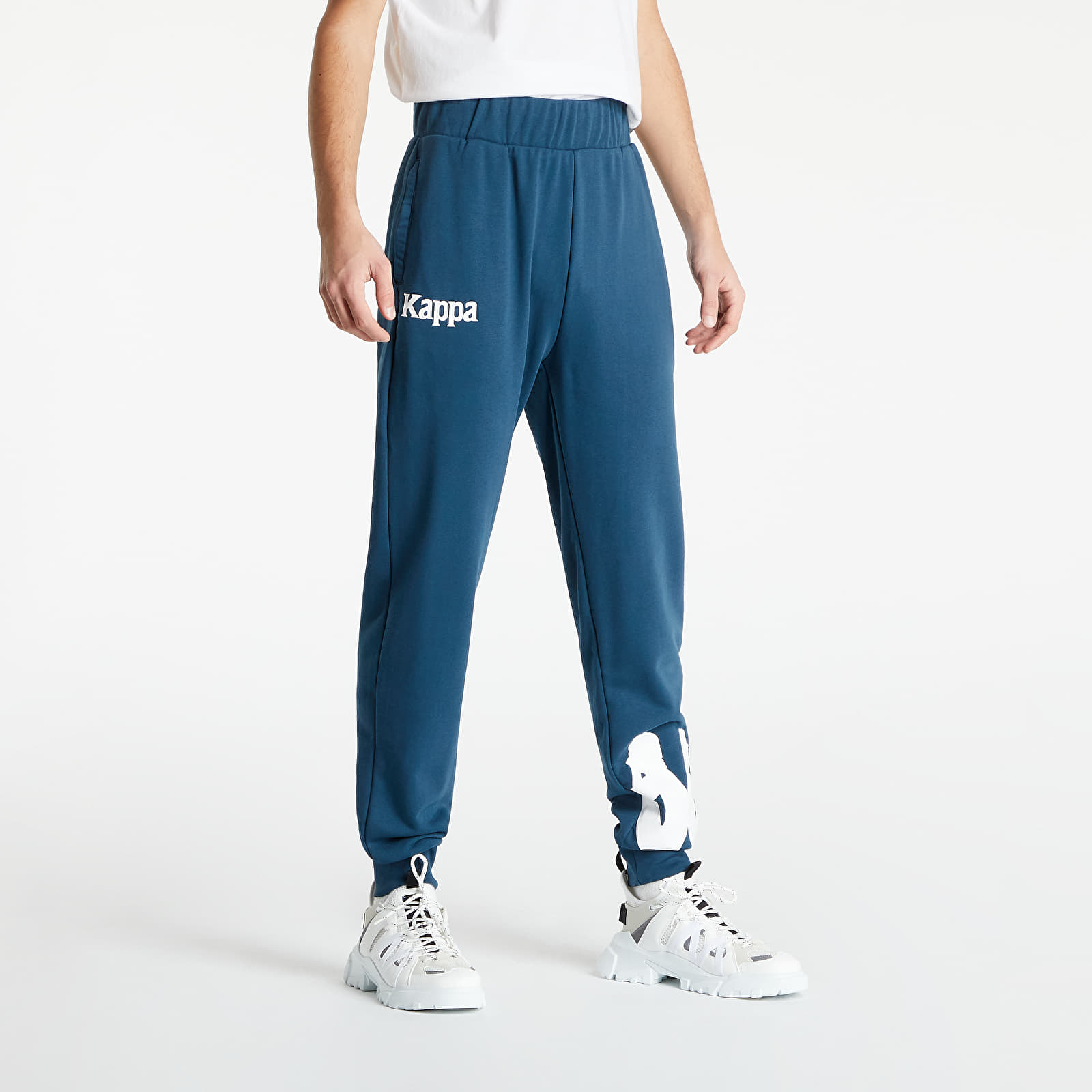 Дънки и панталони Kappa Authentic Fenty Sport Trousers Blue Dk/ White 1062799