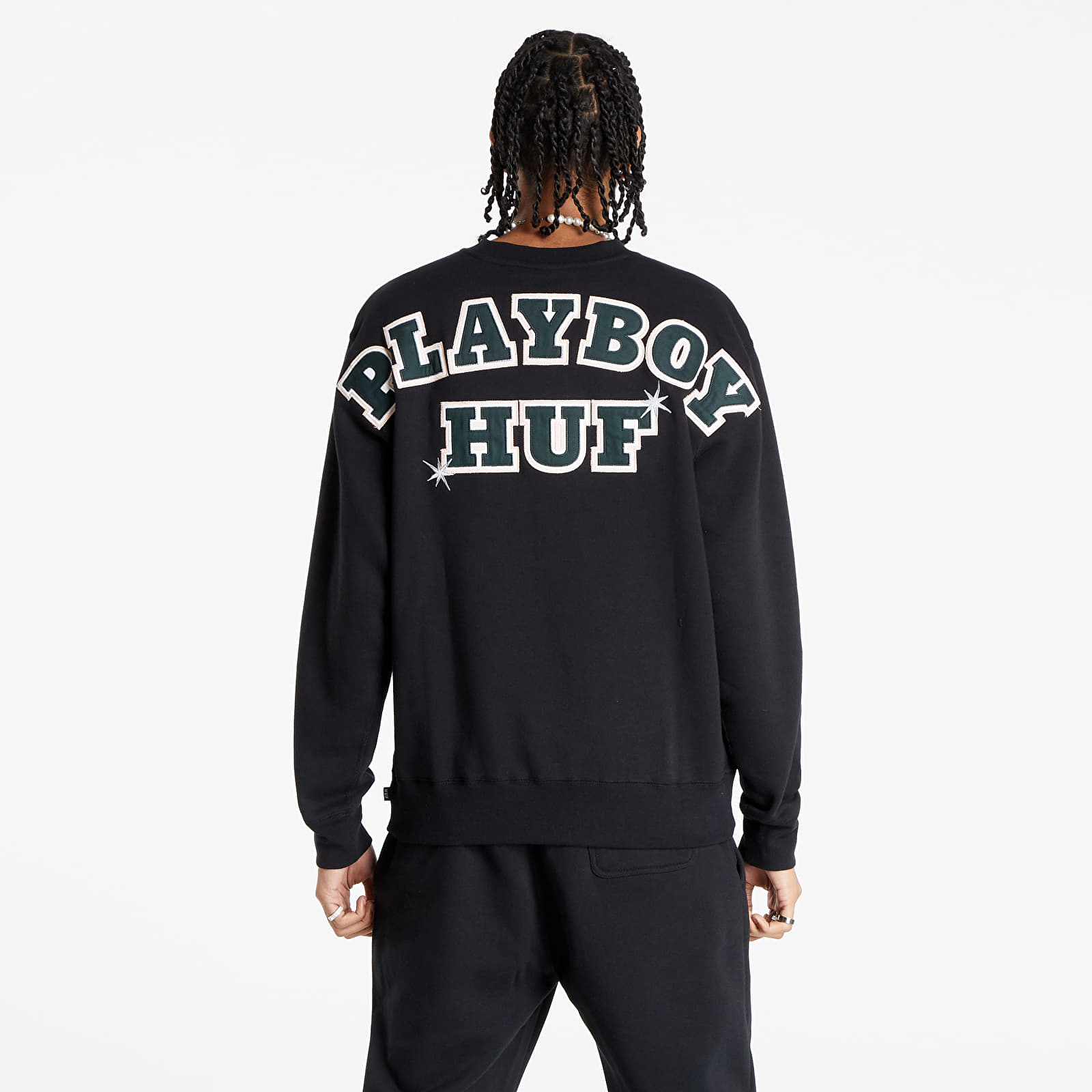 Суичъри и пуловери HUF x Playboy Rabbit Head Crew Black 1157008
