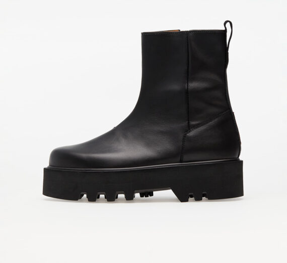 Мъжки кецове и обувки HERON PRESTON Ankle Boot Leather Black 1178929