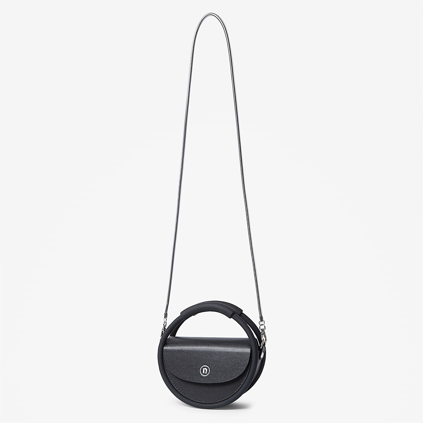 Crossbody чанти Nana-nana HOOP mini (Recycled Leather) Black 1187203